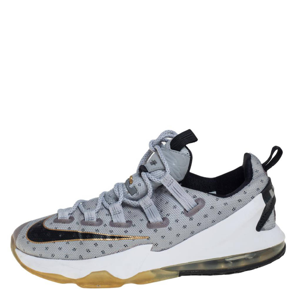 

Nike Lebron Grey Mesh And Rubber XIII Low Lace Up Sneakers Size