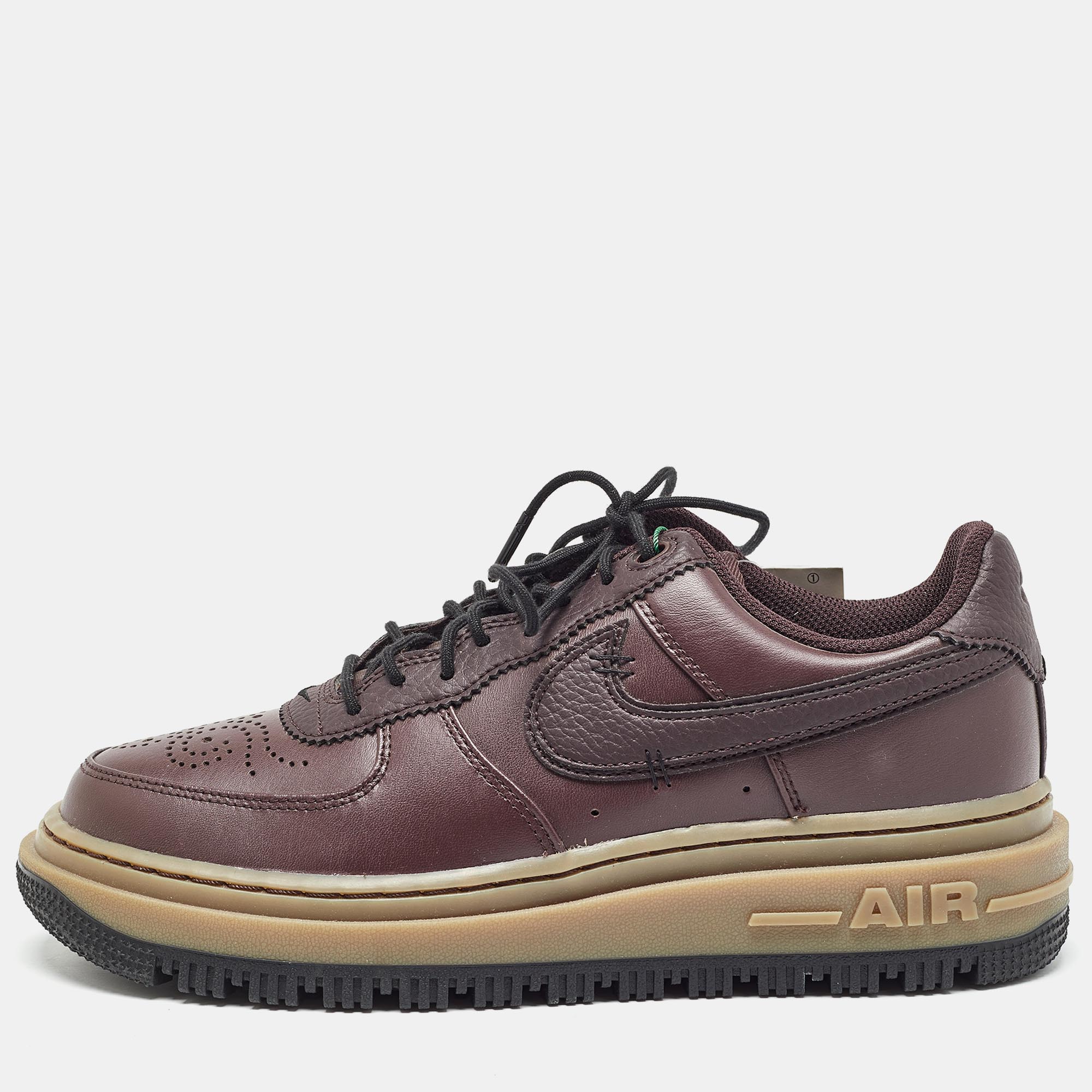 

Nike Air Force 1 Burgundy Leather Air Force 1 Low Luxe Brown Basalt Sneakers Size 40.5