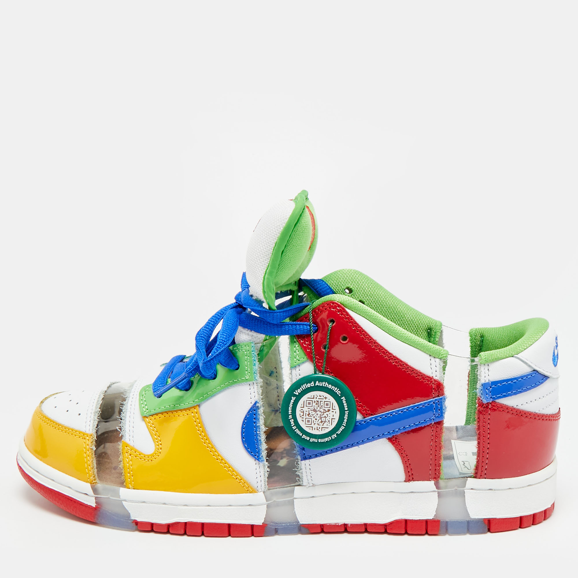 

Nike SB Dunk Sandy Bodecker Size 45.5 Multicolor Patent Leather and PVC Low Top Sneakers