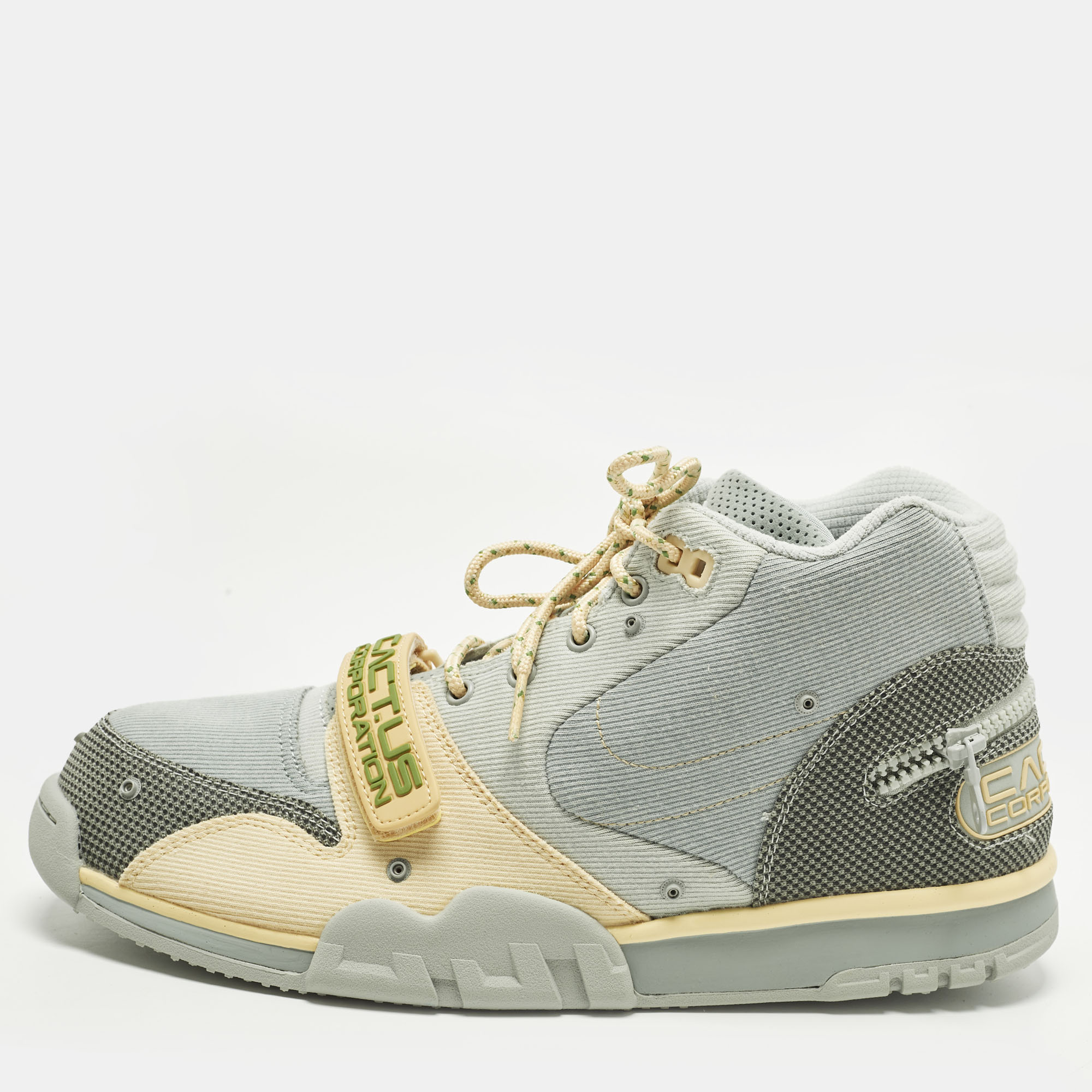 

Nike Air Trainer 1 SP Travis Scott Grey Haze Size 46 Multicolor Canvas High Top Sneakers