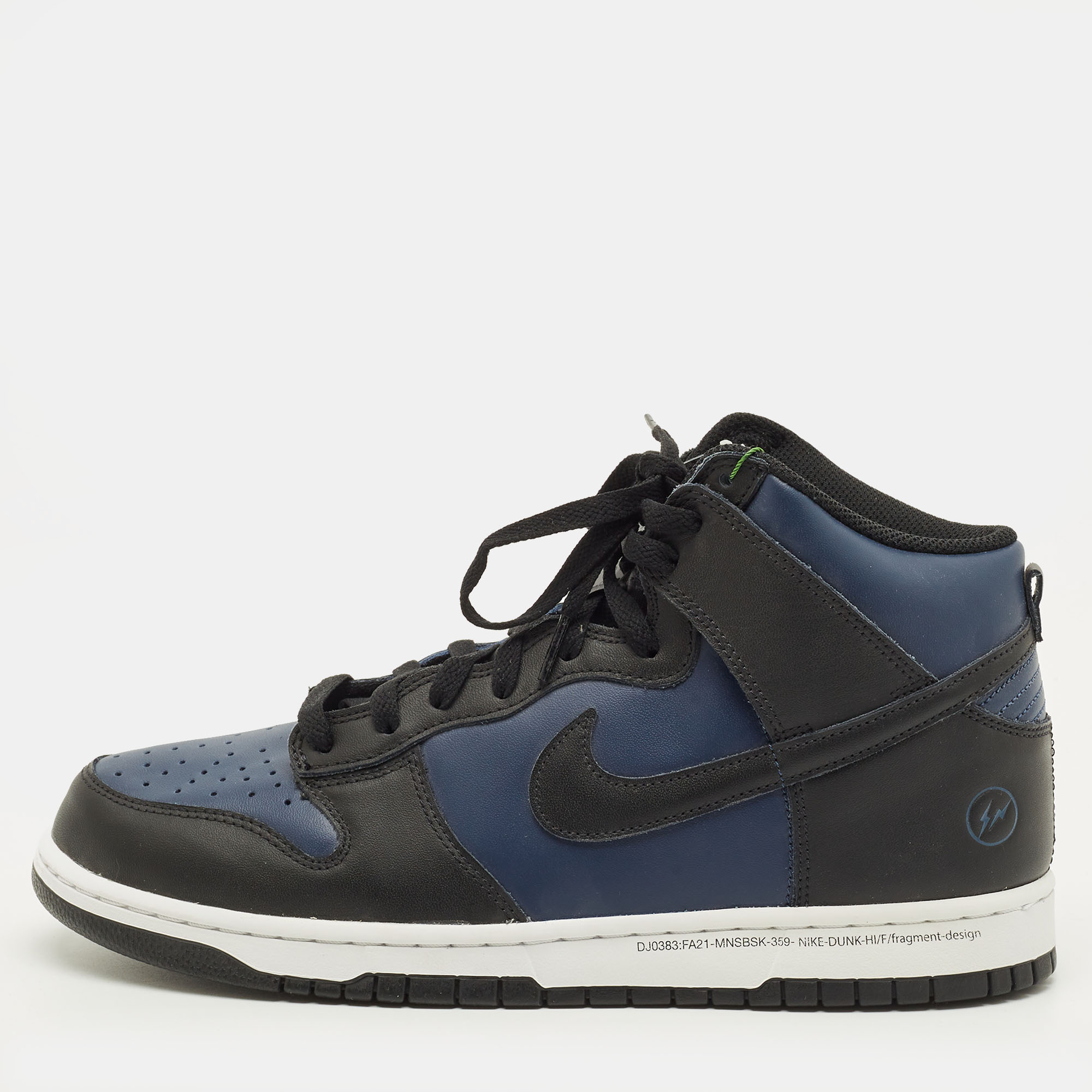 

Nike Dunk Fragment Tokyo Size 45 Black/Blue Leather High Top Sneakers