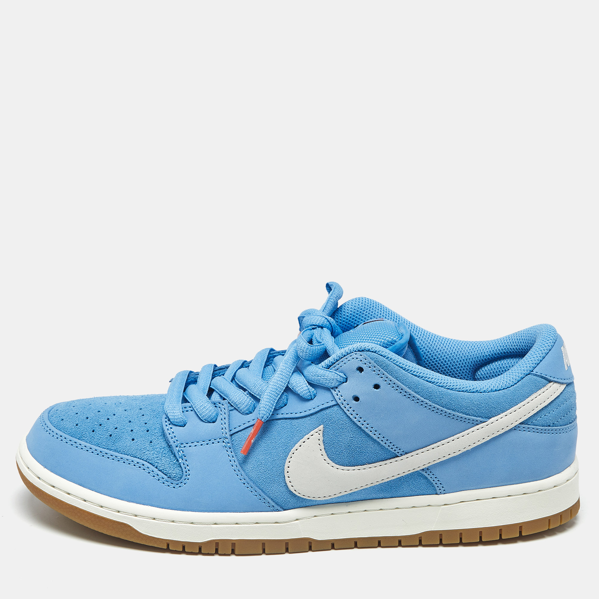 

Nike SB Dunk Pro University Blue Gum Size 46 Blue Nubuck Leather and Suede Low Top Sneakers