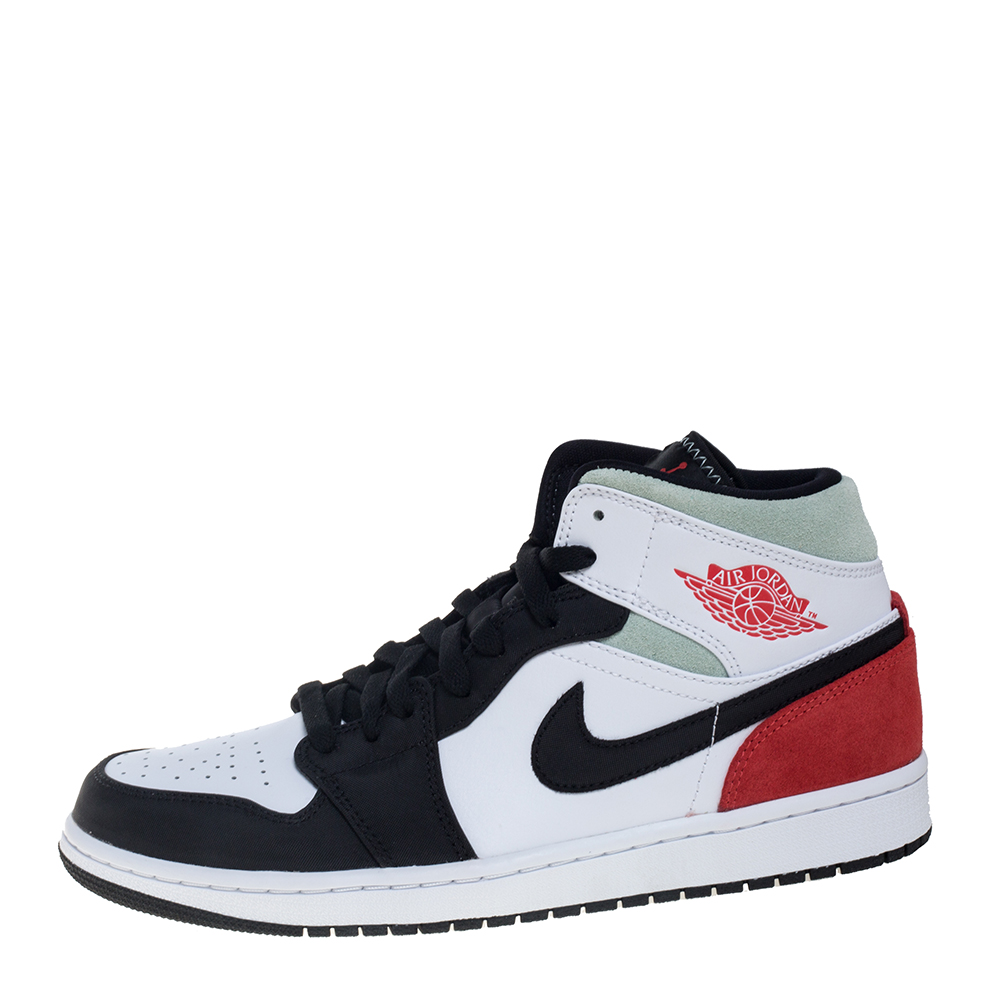 

Nike Jordan 1 Mid Union Red Sneakers Size EU  (US 11, Multicolor