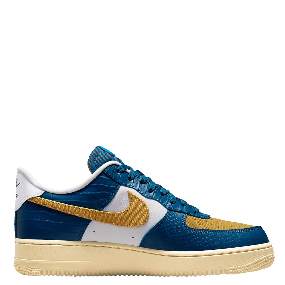 

Nike Air Force 1 Low Undefeated Blue Yellow Croc Sneakers Size US 12.5 (EU, Multicolor