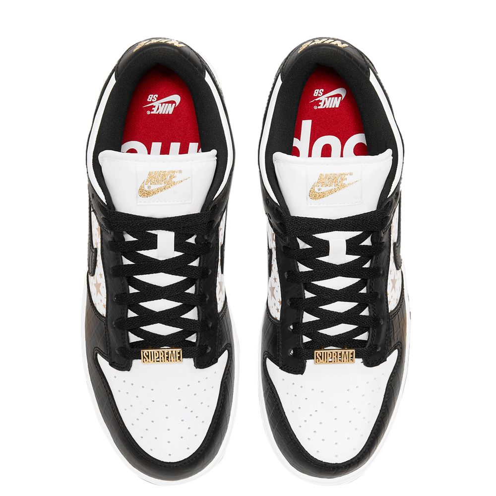 

Nike SB Dunk Low Supreme Stars Black Sneakers Size US 11 (EU