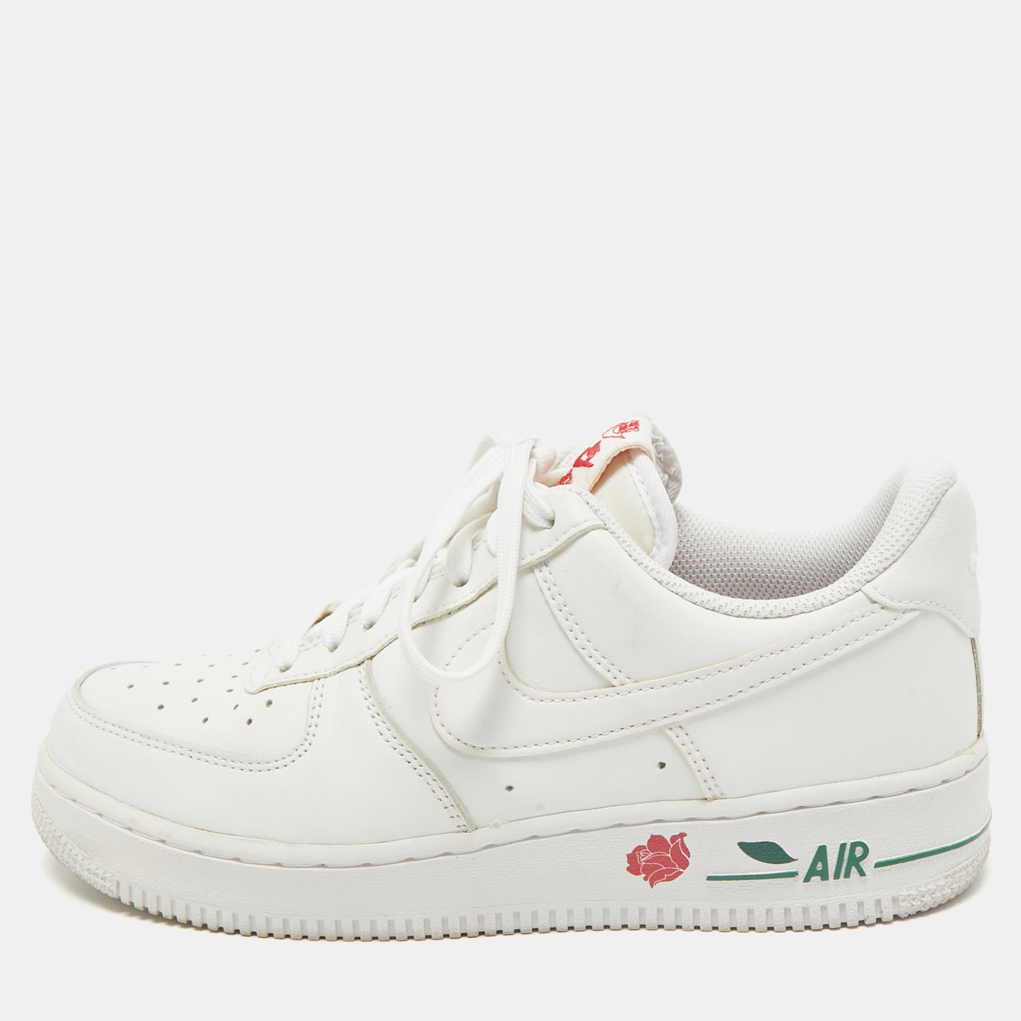 

Nike White Leather Dunk Low Lace Up Sneakers Size
