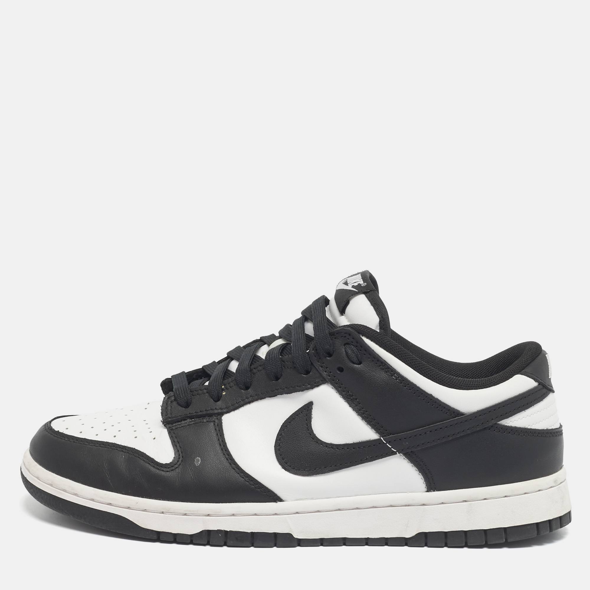 

Nike Black/White Leather Dunk Low Retro Panda Sneakers Size 43