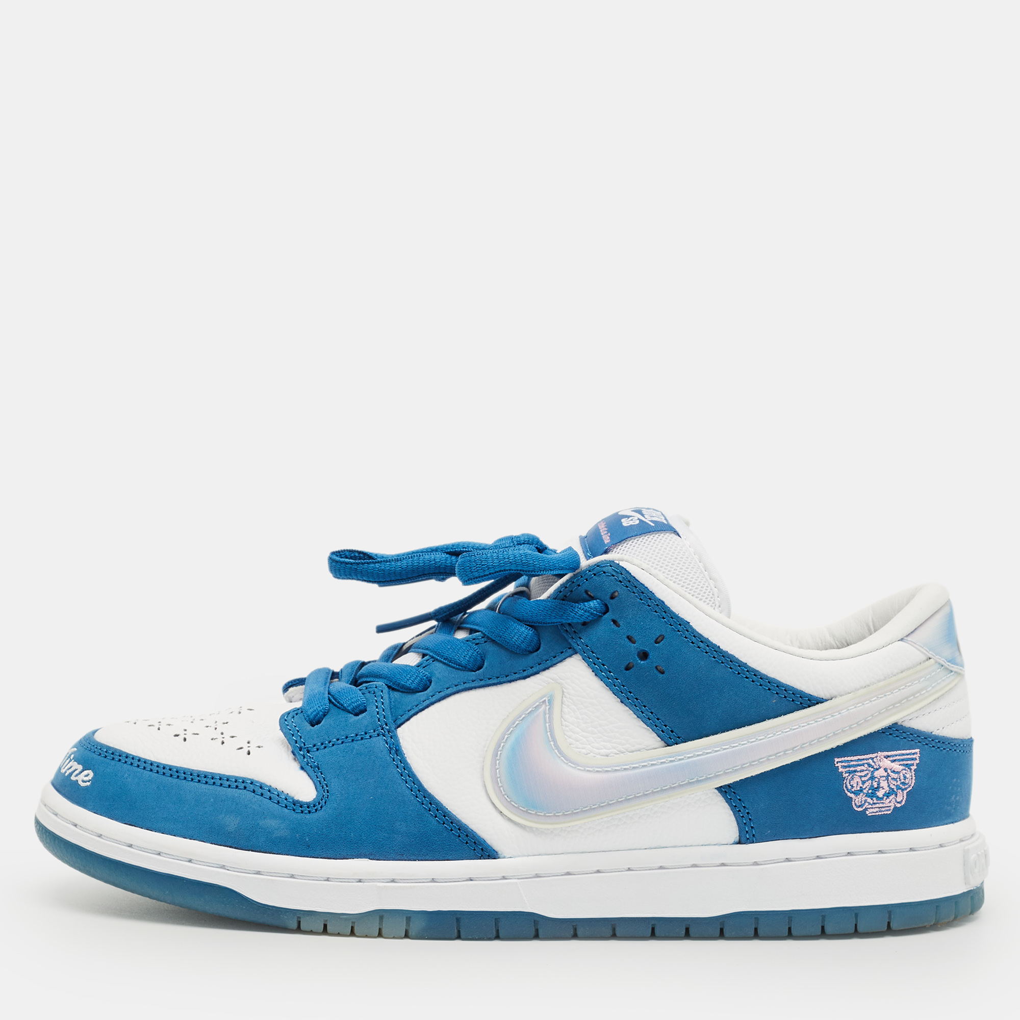 

Nike Multicolor Nubuck and Leather SB Dunk Low Born x Raised One Block At A Time Sneakers Size 44.5