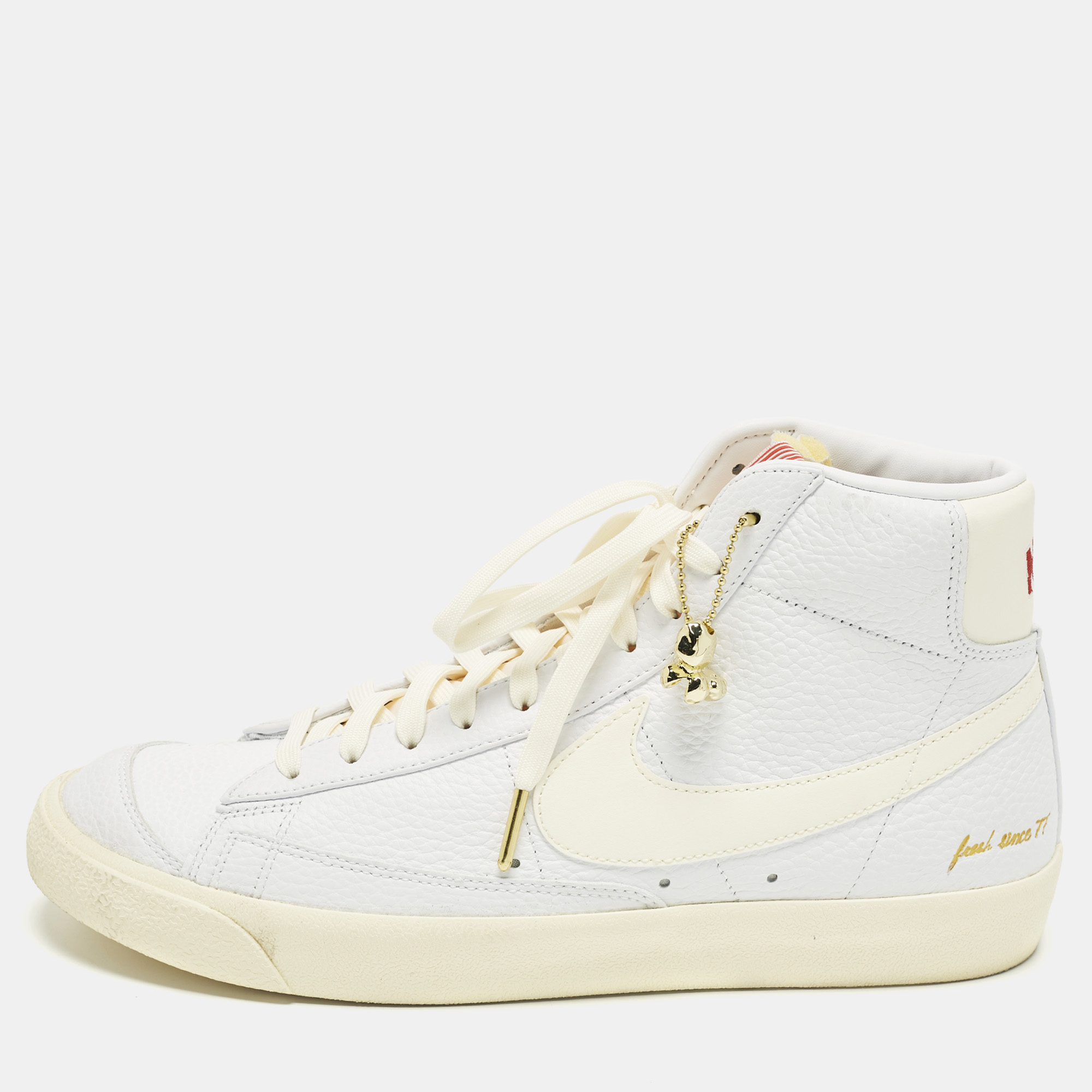

Nike Blazer Mid sacai Size  Cream/White Leather High Top Sneakers