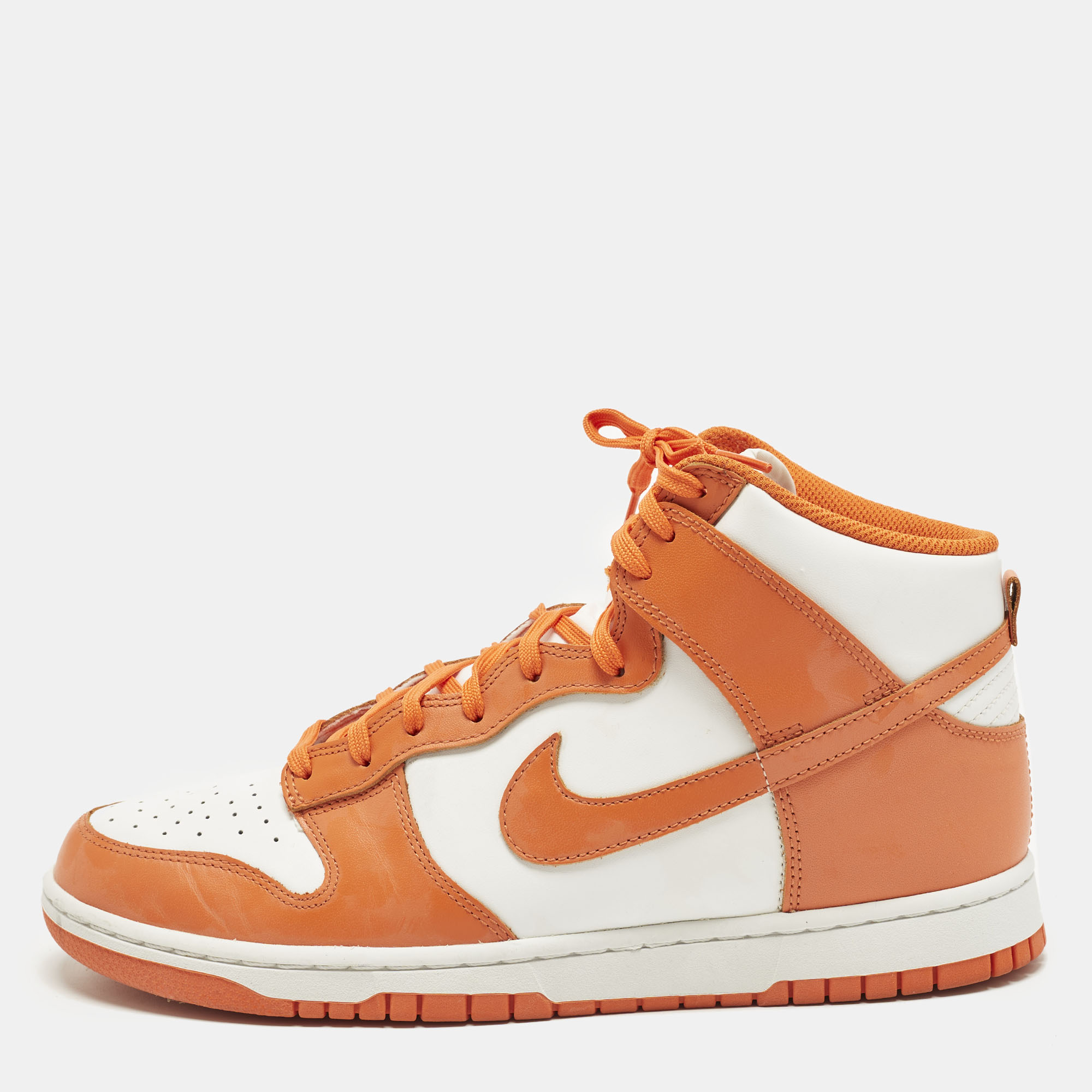 

Nike Dunk High Syracuse Size 45 Orange/White Leather High Top Sneakers