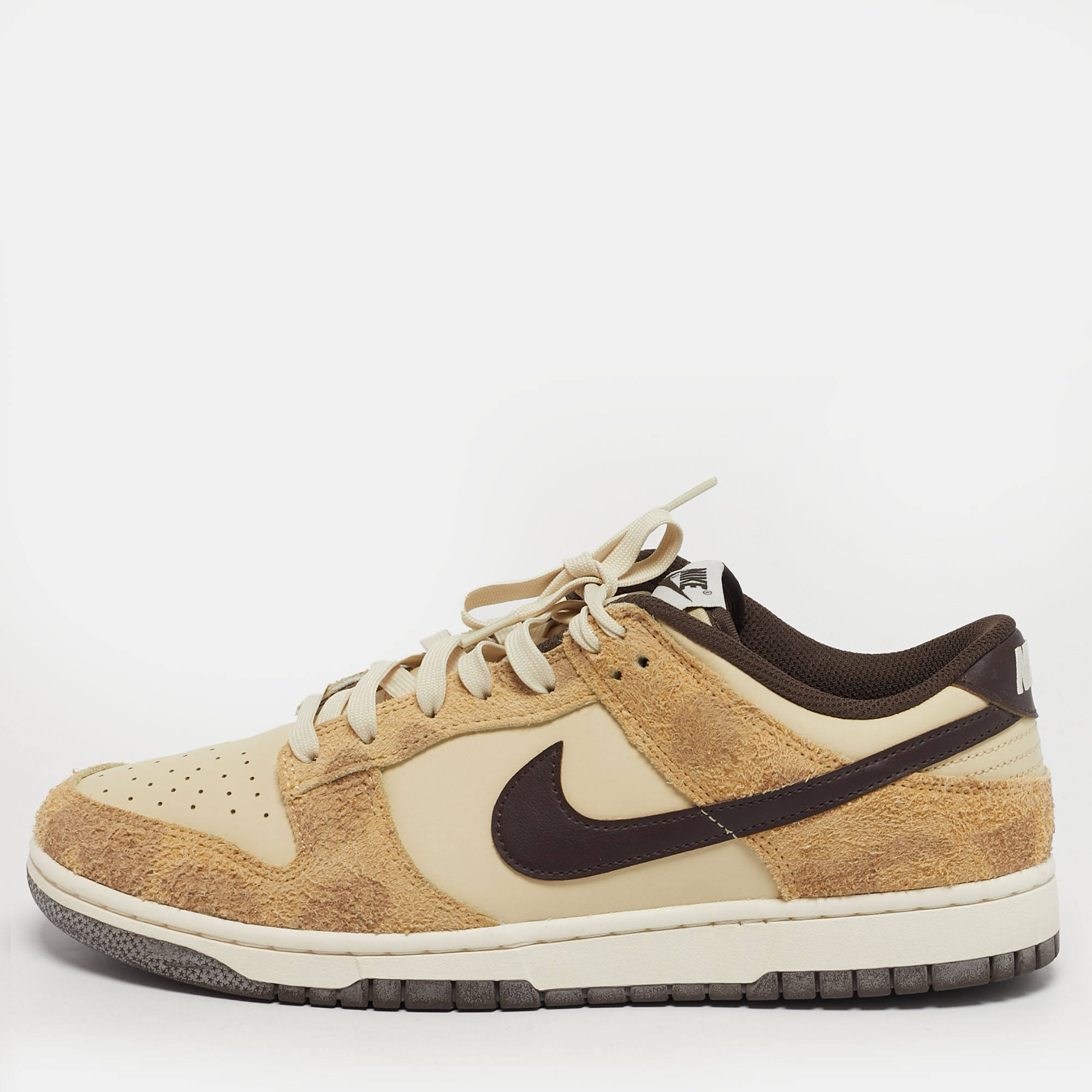 

Nike Dunk Low Retro PRM Animal Pack Giraffe Cheetah Size 45 Cream Leather and Suede Sneakers