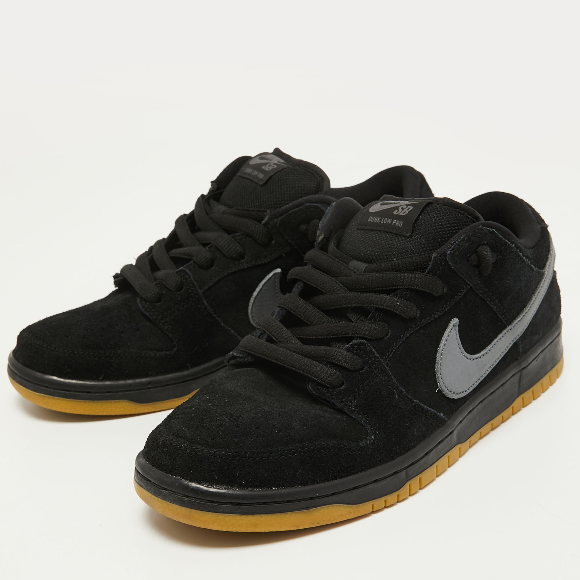 

Nike Black Suede SB Dunk Low Pro Sneakers Size