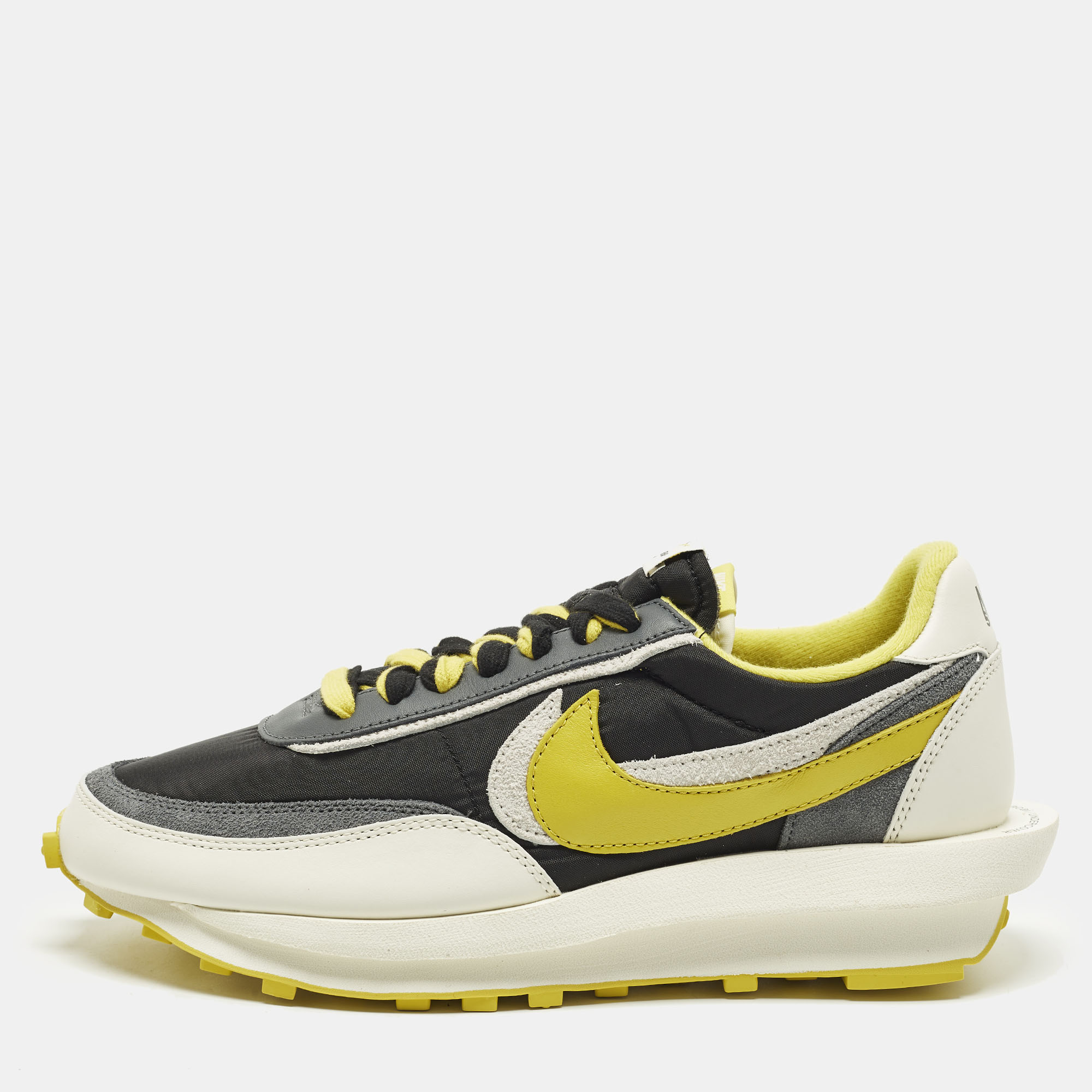 

Nike x Sacai x Undercover LD Waffle Black Bright Citron Size 45 Multicolor Leather and Nylon Low Top Sneakers