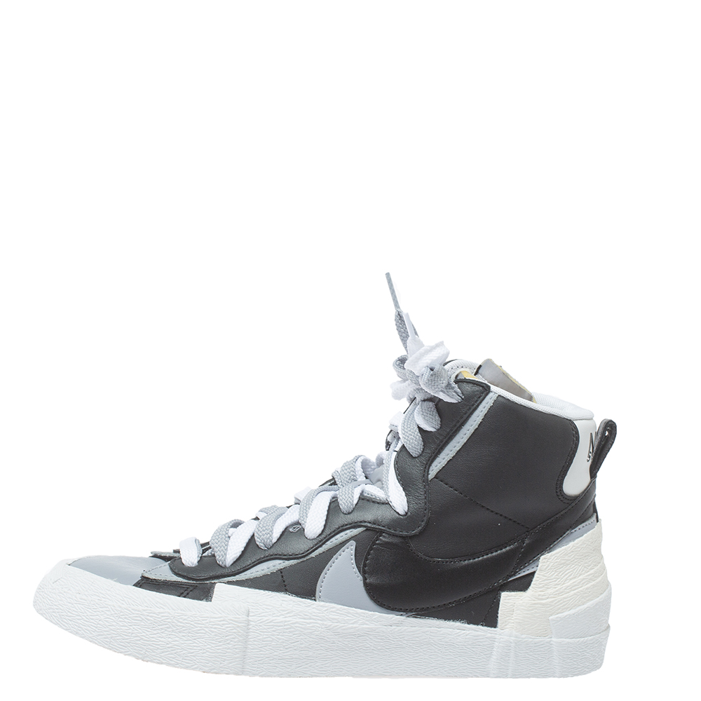 

Nike x Sacai Black/Grey Leather High Top Sneakers Size