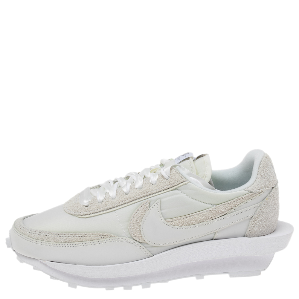 

Nike x Sacai White Suede and Nylon LD Waffle Sneakers Size