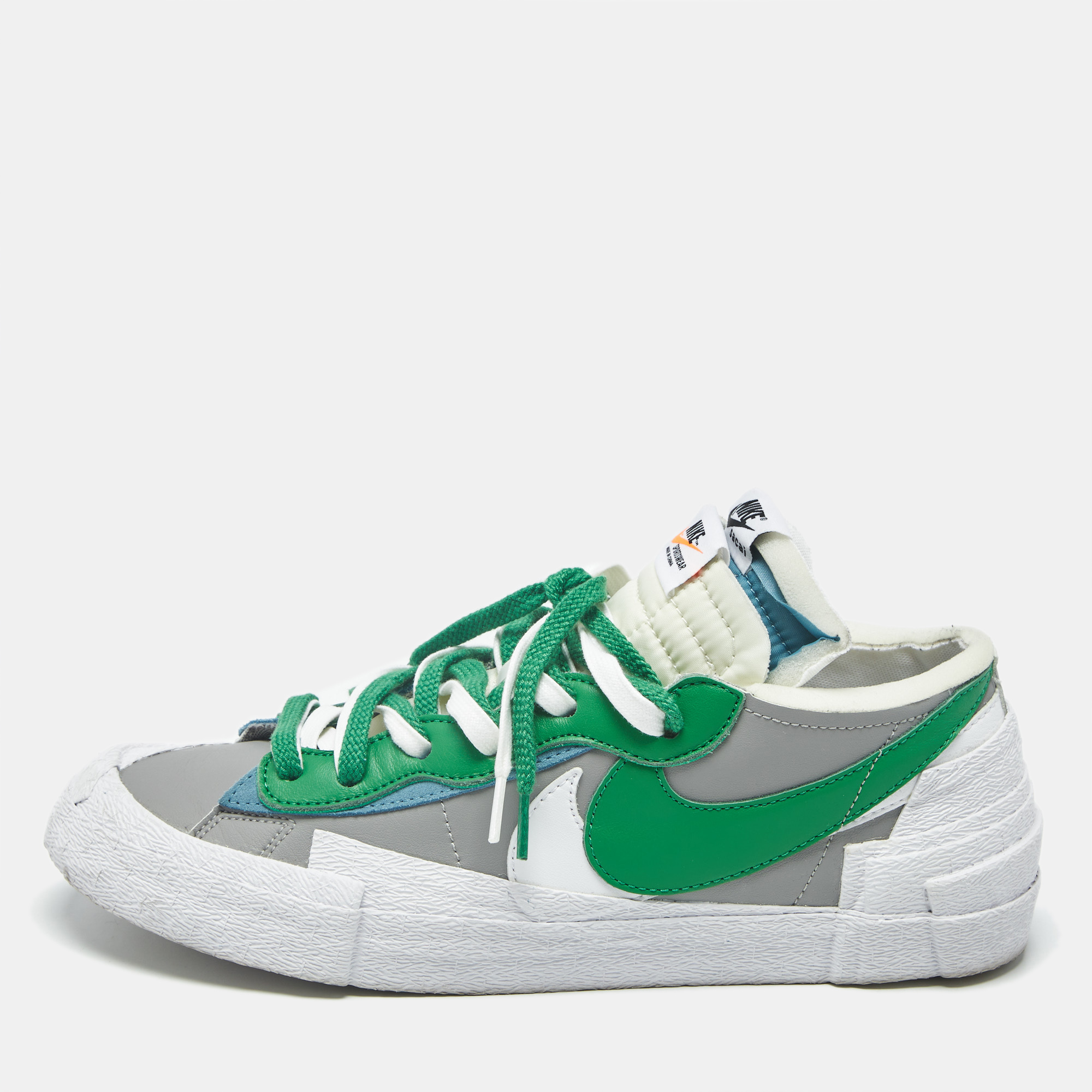 

Nike x Sacai Blazer Medium Grey Classic Green Size 45 Multicolor Leather Low Top Sneakers