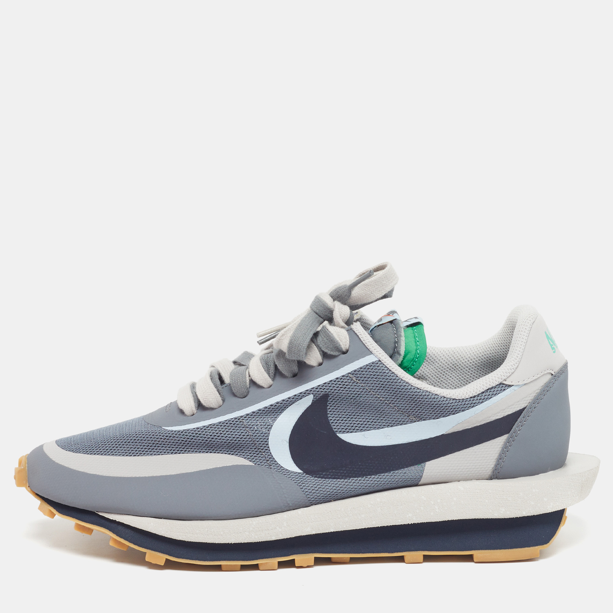 

Nike x Sacai LD Waffle Kiss of Death 2 Size 45 Grey Mesh and Leather Low Top Sneakers