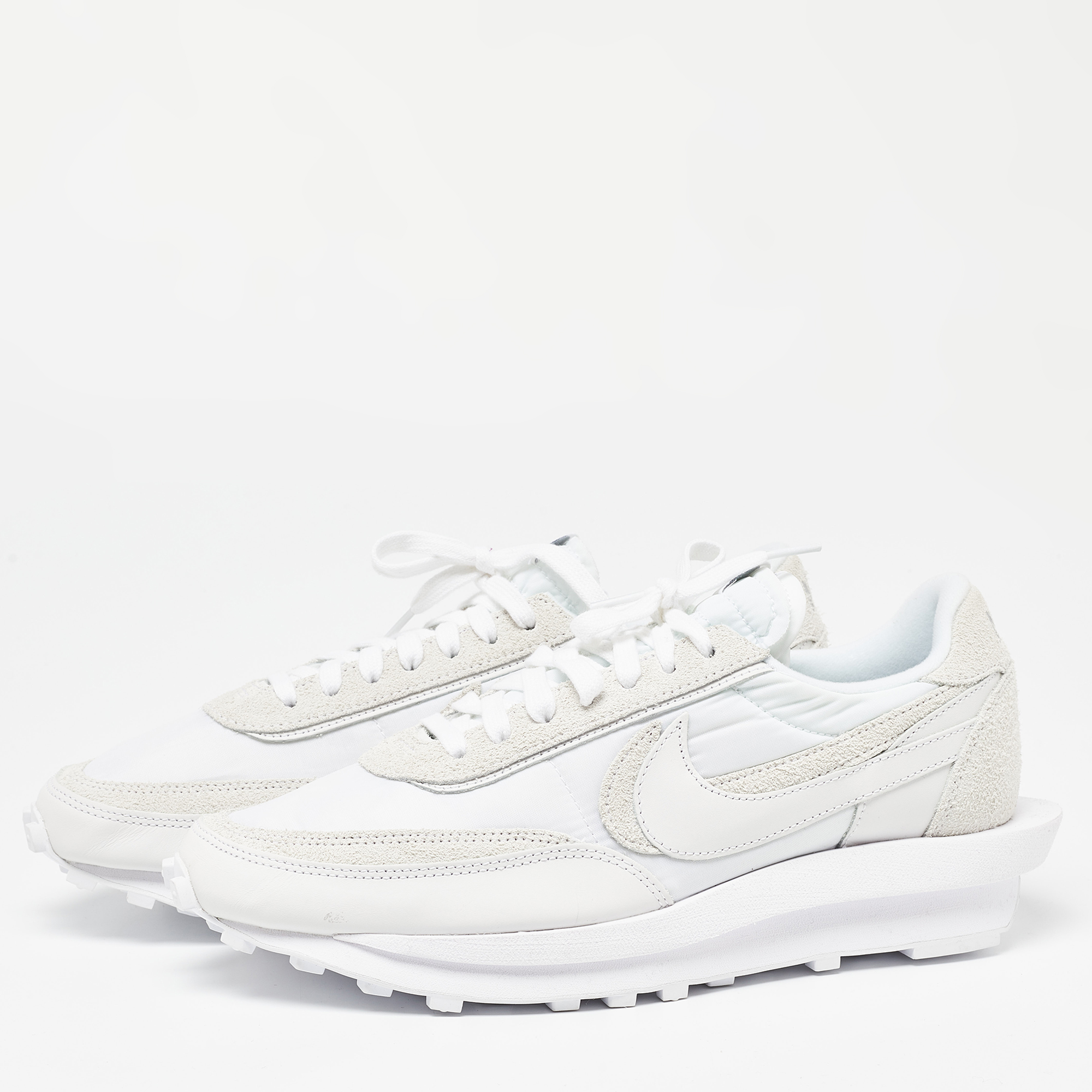 

Nike x Sacai White Suede,Leather and Nylon LD Waffle Sneakers Size