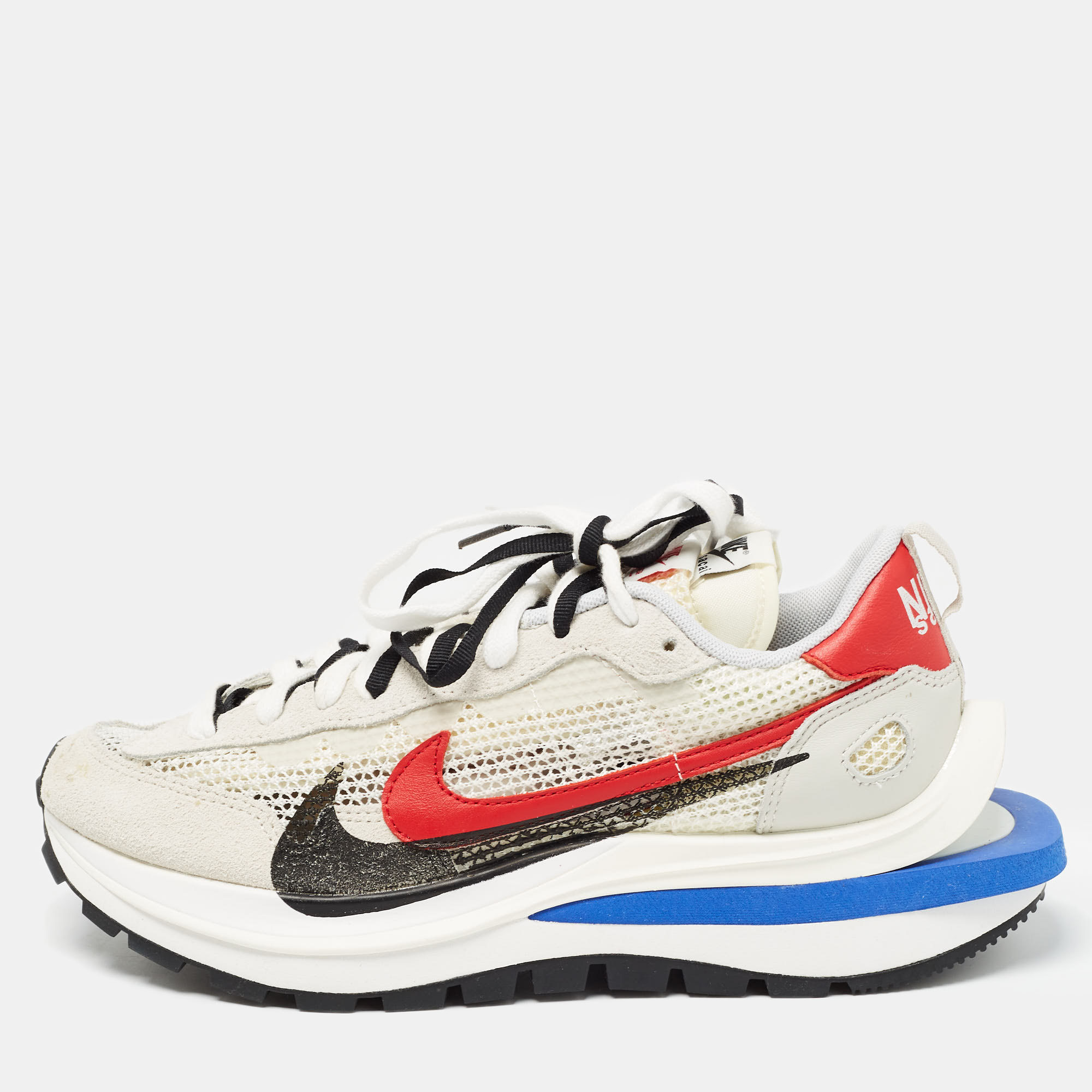 

Nike x Sacai Multicolor Mesh and Suede Vaporwaffle Sneakers Size