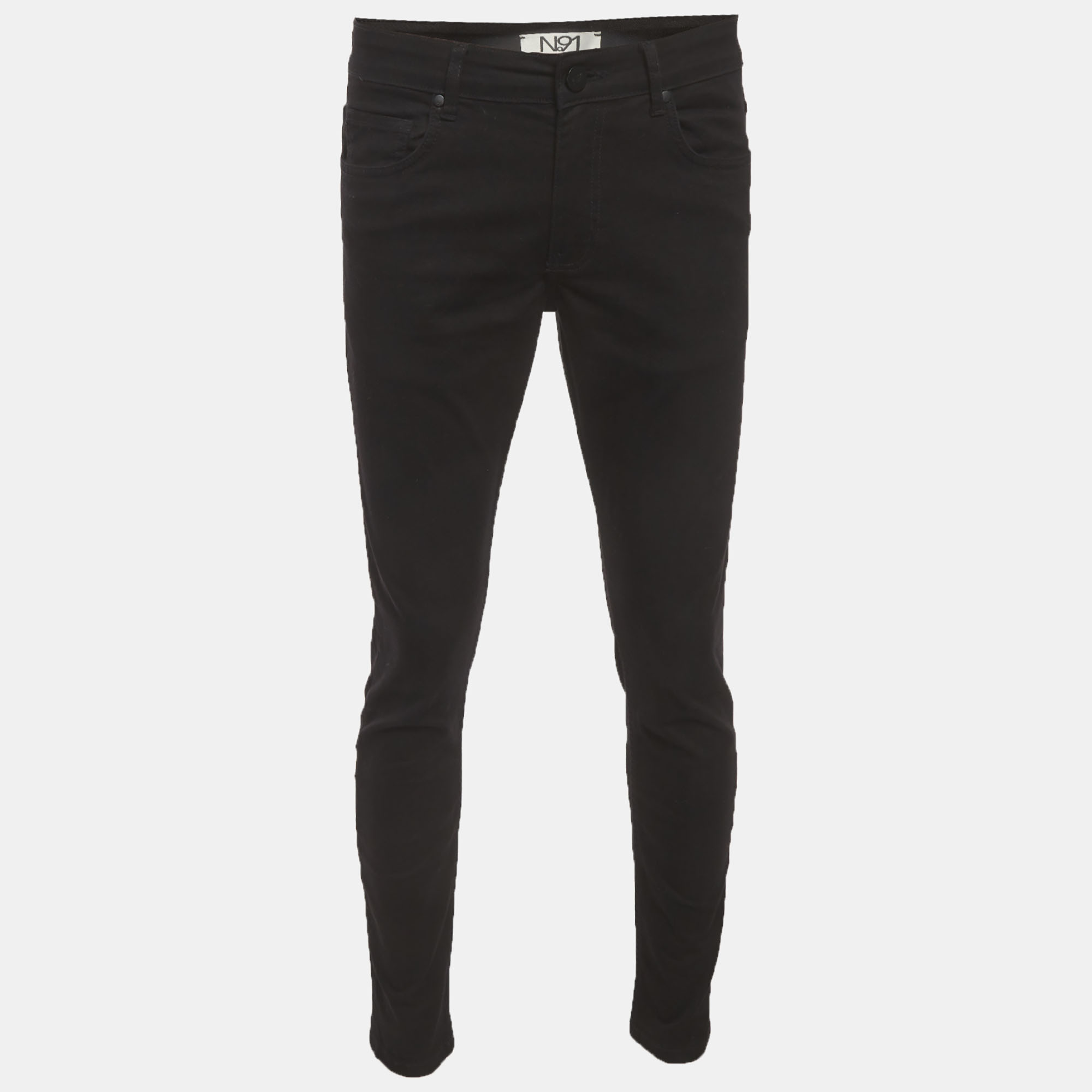 

No91 Black Denim Flawless Slim Jeans M/Waist 32"