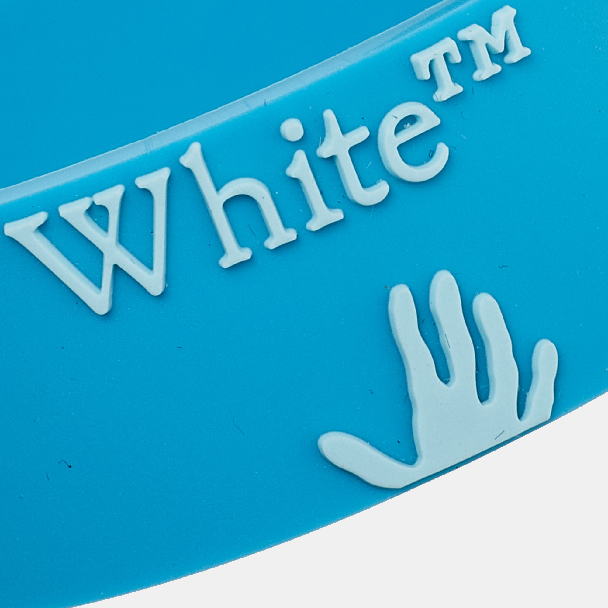 Off-White Blue Rubber Logo Bracelet 