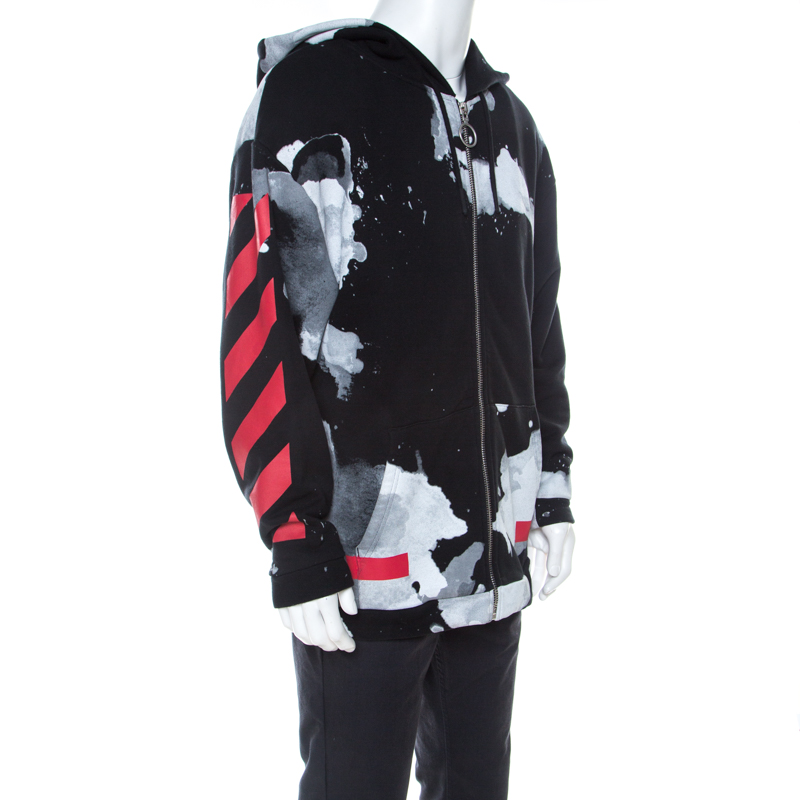 

Off-White Multicolor Cotton Liquid Spots Hoodie Sweatshirt