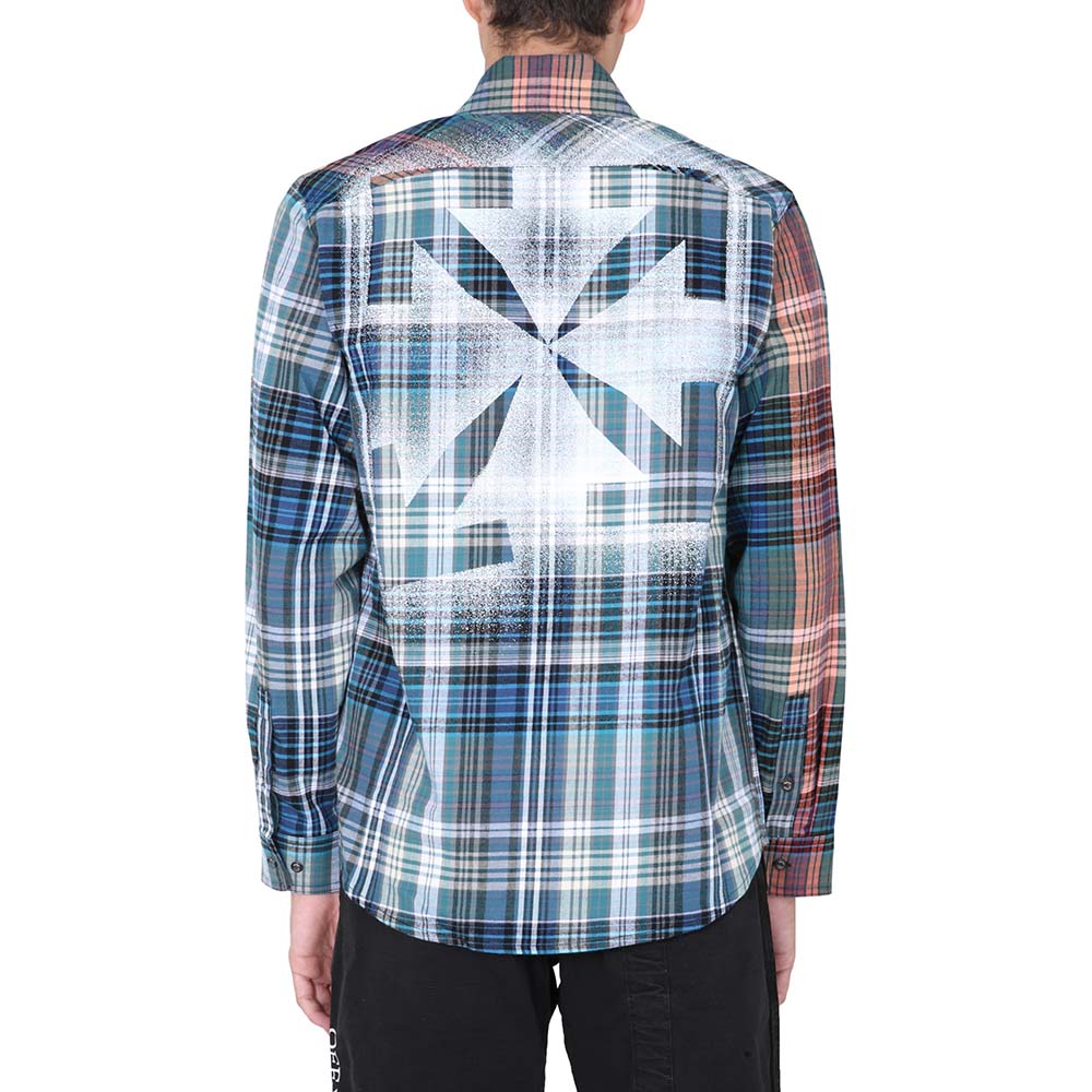 

Off-White Blue Flannel Shirt Size