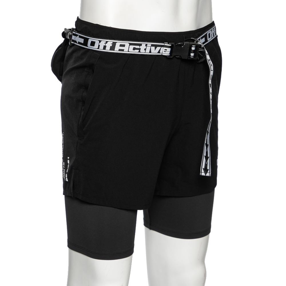 

Off-White Black Synthetic Running Shorts