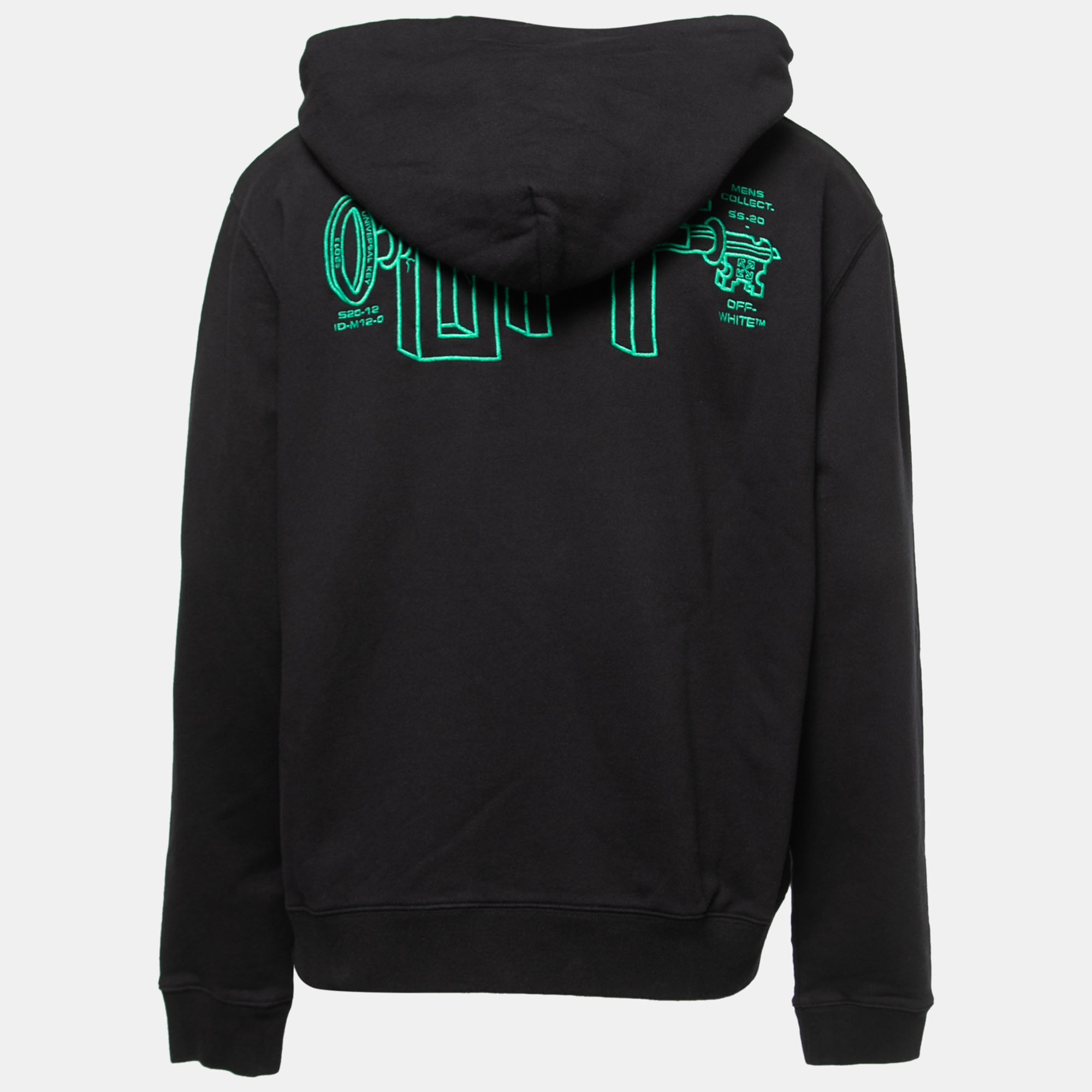 

Off-White Black Cotton Universal Key Hooded Sweatshirt