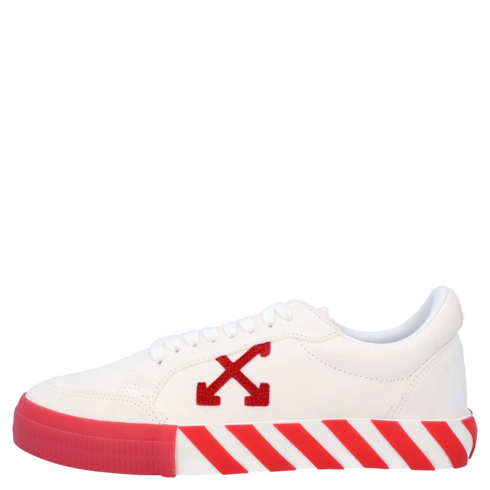 

Off-White White/Red Suede Vulc Low Sneakers Size EU