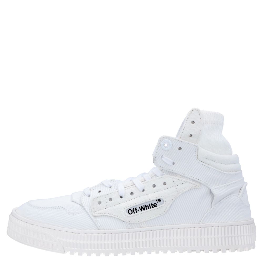 

Off-White White Canvas Off Court High-Top Sneakers Size EU