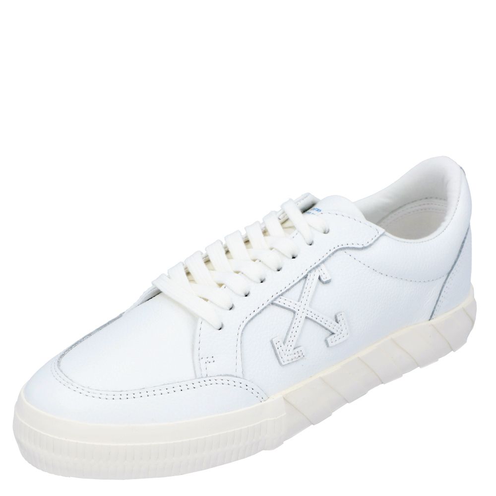 Pre-owned Off-white White Leather Vulc Low Sneakers Size Eu 41