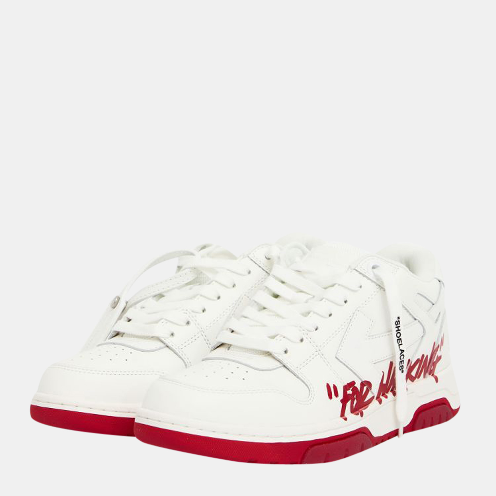 

Off White White/Red Out of Office 'For Walking' Sneakers Size EU