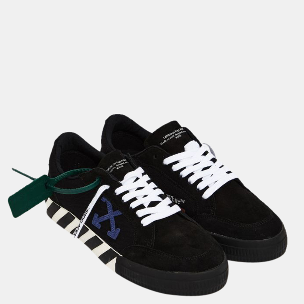 

Off White Black/White Suede Low Vulcanized Sneakers Size EU