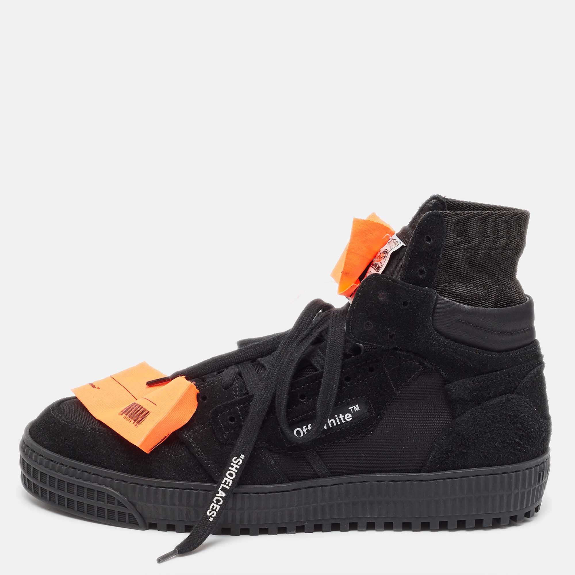

Off-White Black Suede and Canvas Off Court 3.0 High Top Sneakers Size