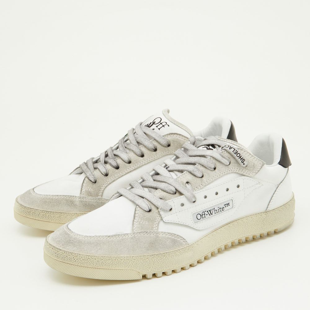 

Off-White Tricolor Suede and Canvas 5.0 Low Top Sneakers Size