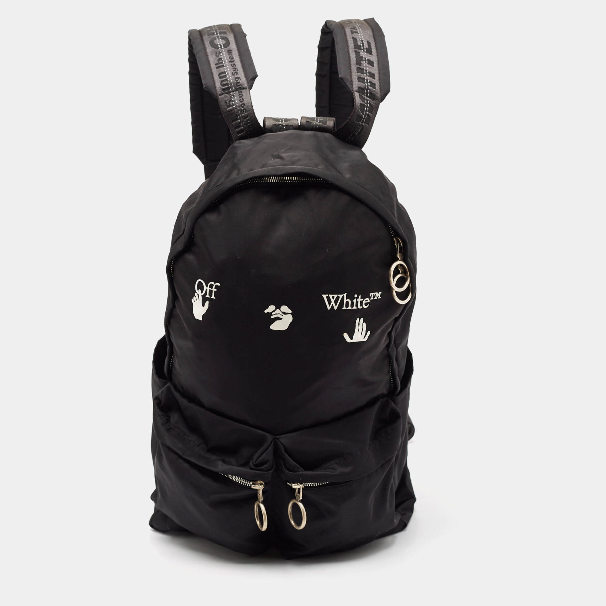 

Off-White Black Nylon Logo Backpack