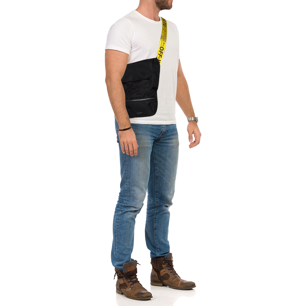 

Off-White Black Nylon Industrial Crossbody Bag