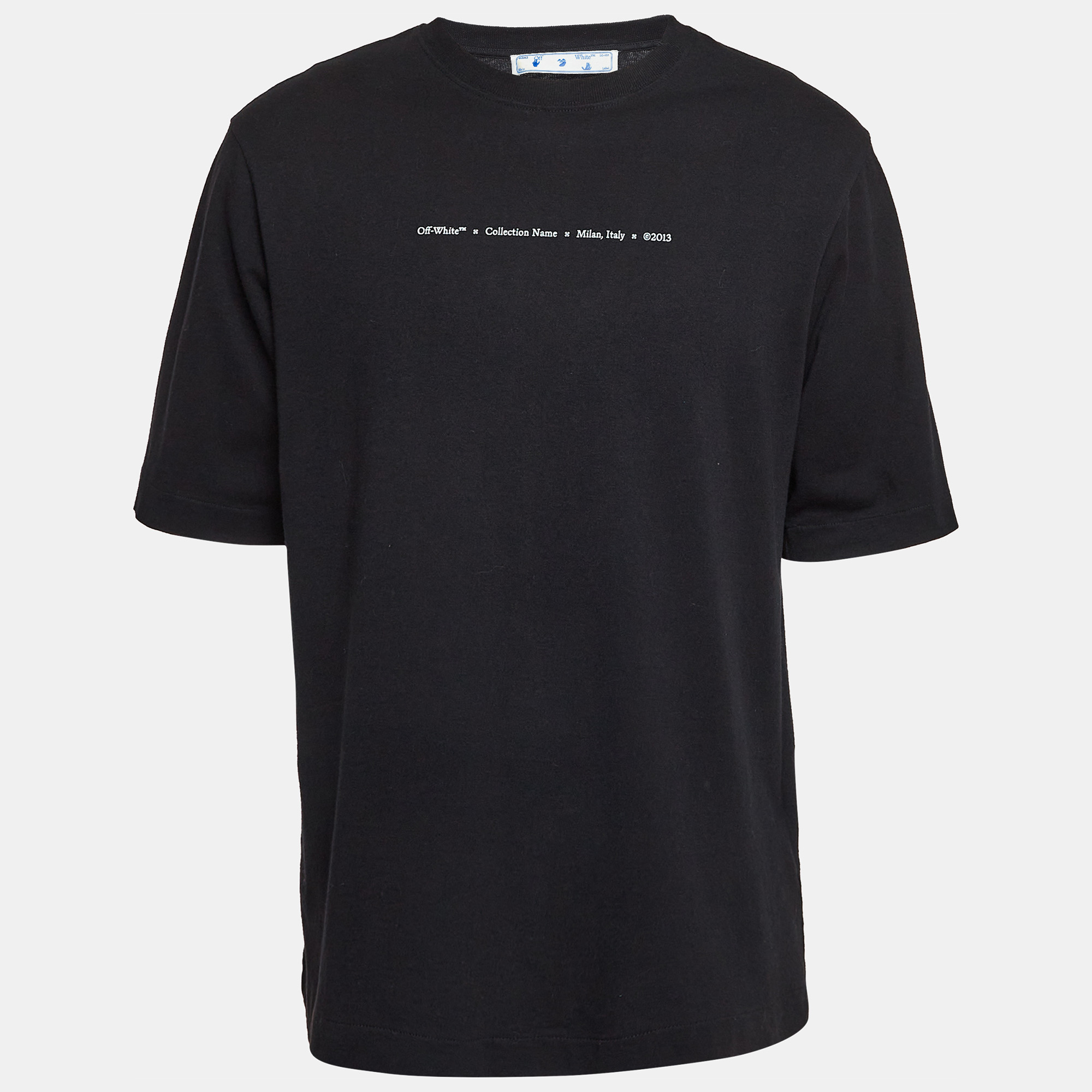 

Off-White Black Arrow Stroke Print Cotton T-Shirt M