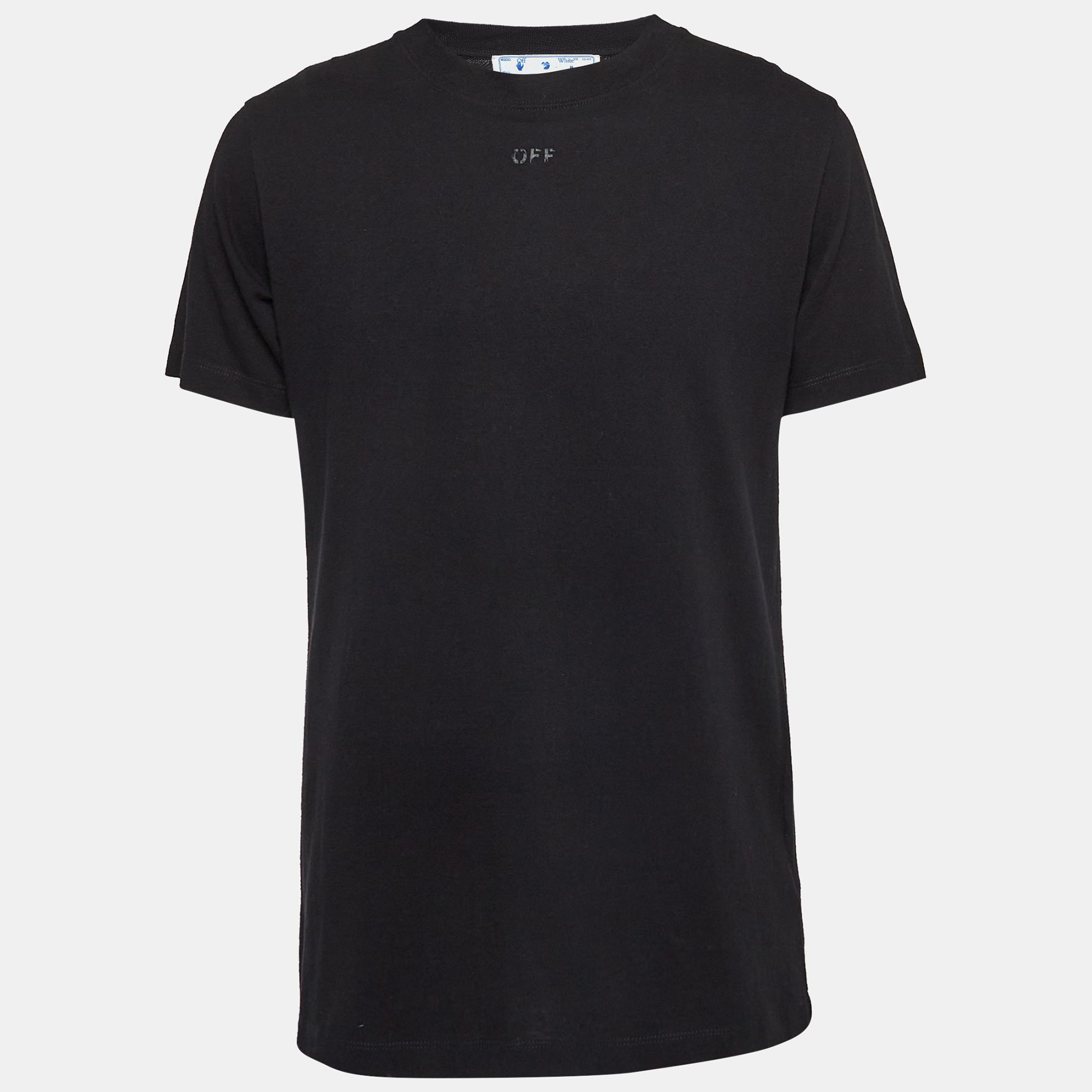

Off-White Black Logo Print Cotton T-Shirt M