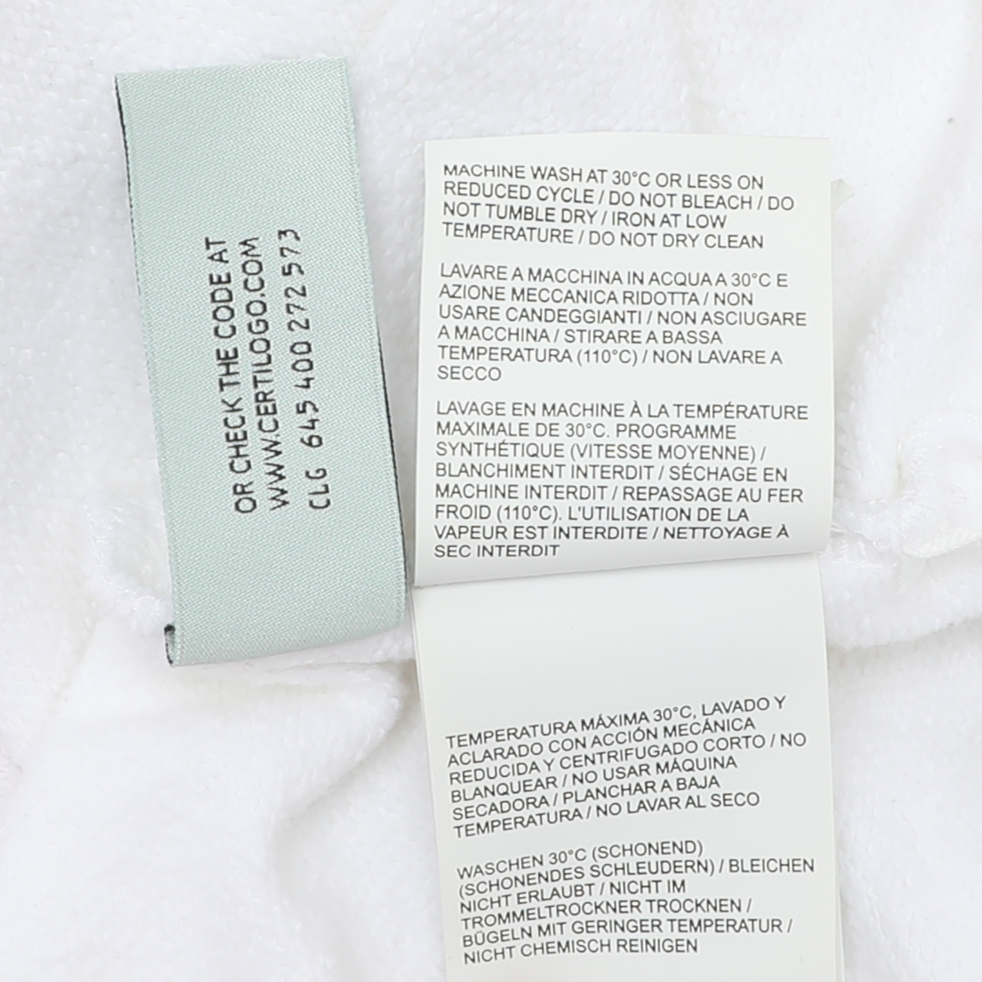 Off-White White Cotton Knit Logo Print Hoodie S 