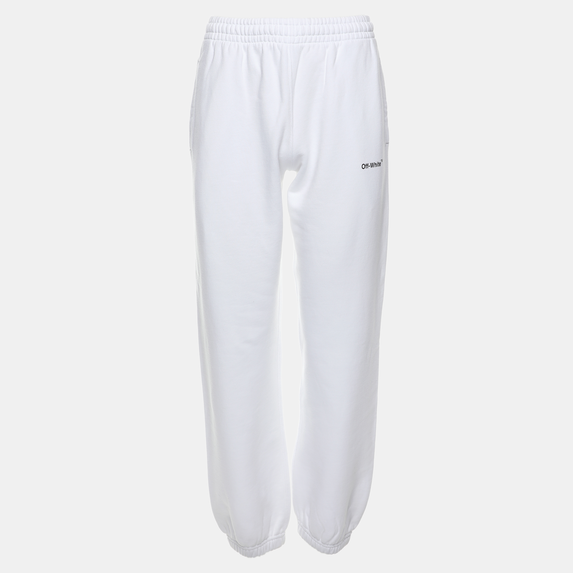 

Off-White White Logo Printed Cotton Joggers S