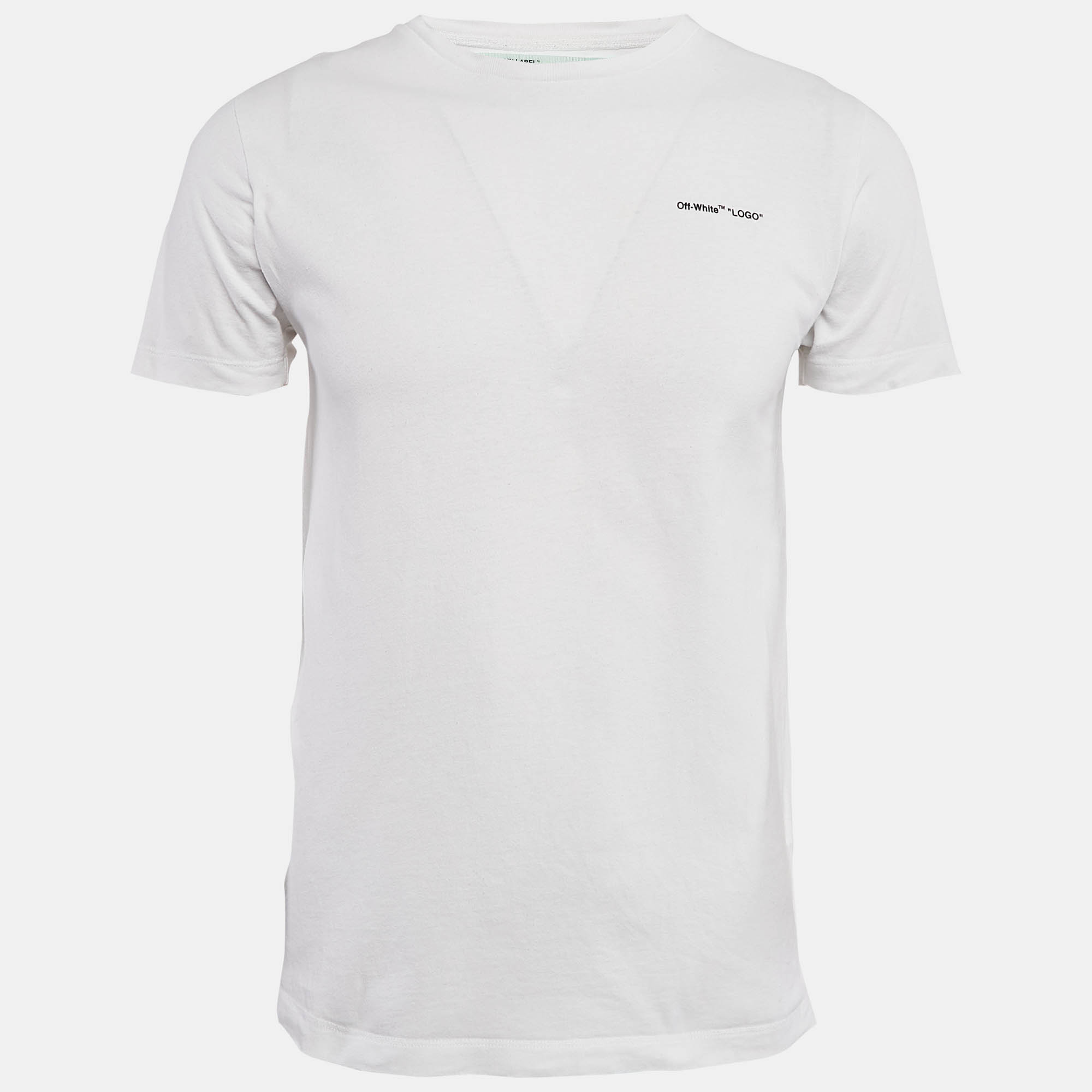 

Off-White White Cotton Crew Neck T-Shirt S