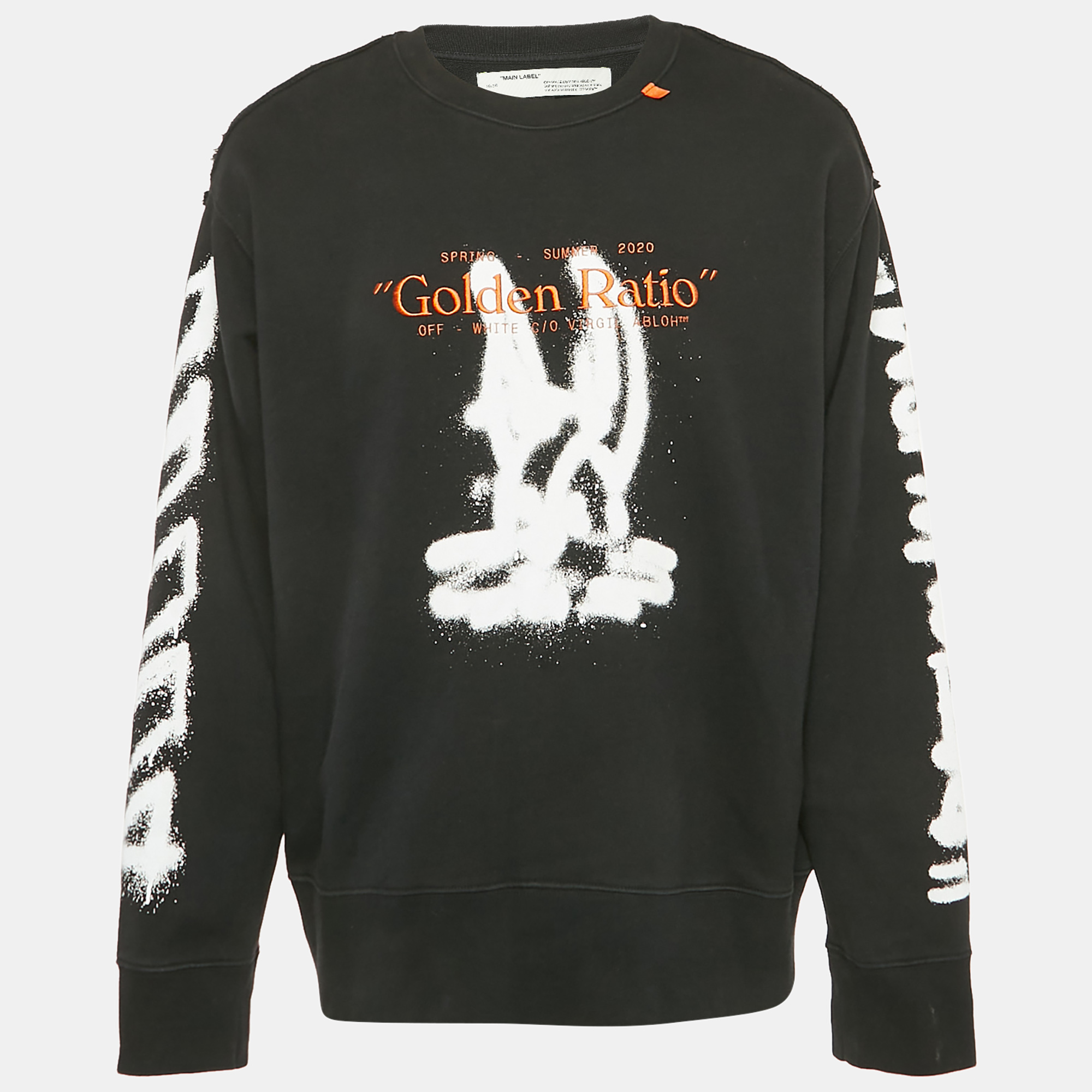 

Off-White Black Embroidered Cotton Crew-Neck Sweatshirt M