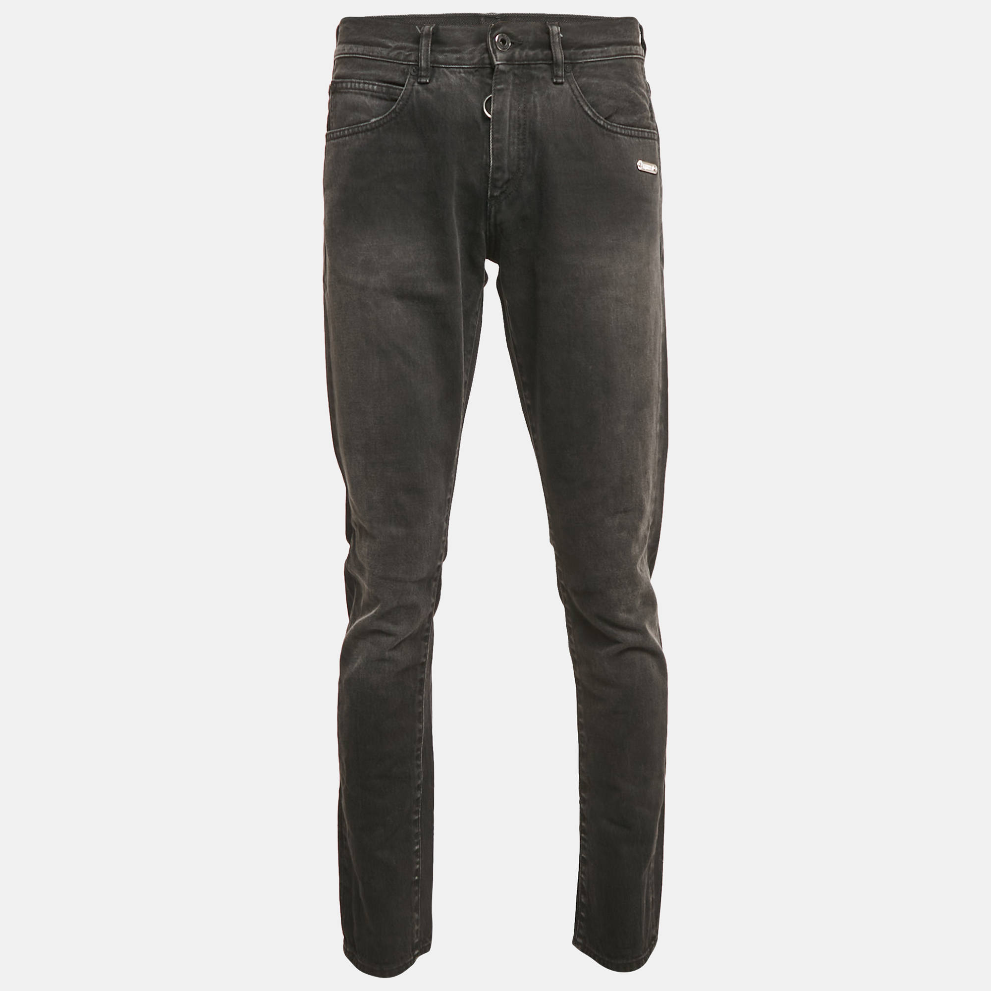 

Off-White Black Washed Denim Slim Fit Jeans M Waist 33"