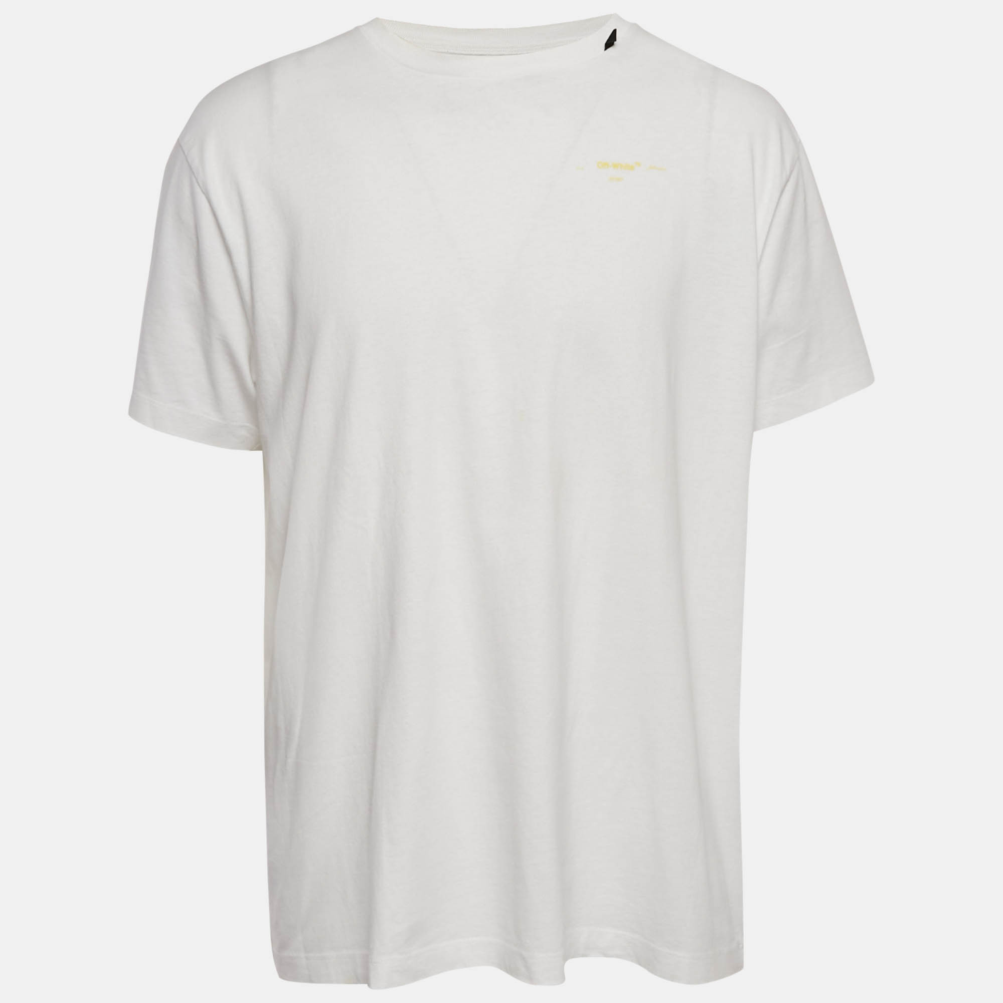 

Off-White White Arrow Paint Jersey Oversized T-Shirt XS