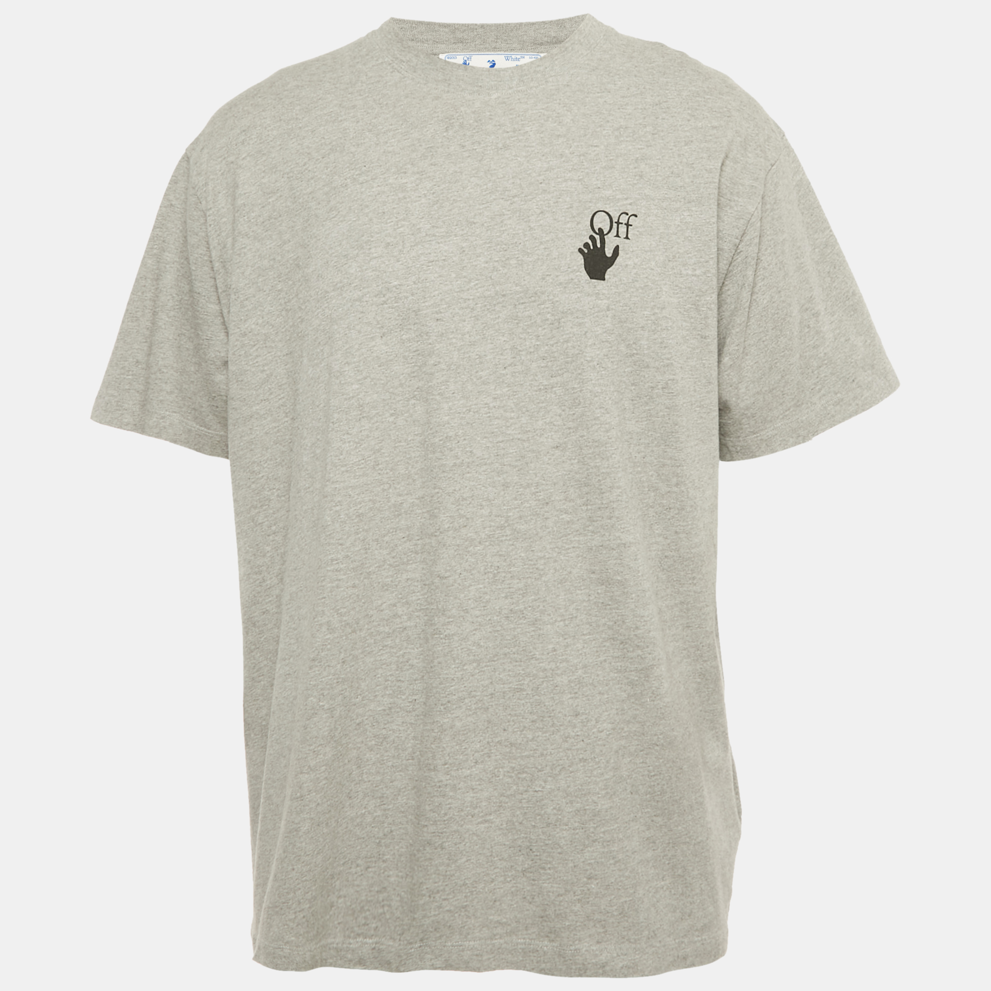 

Off-White Grey Faded Arrow Print Jersey T-Shirt S