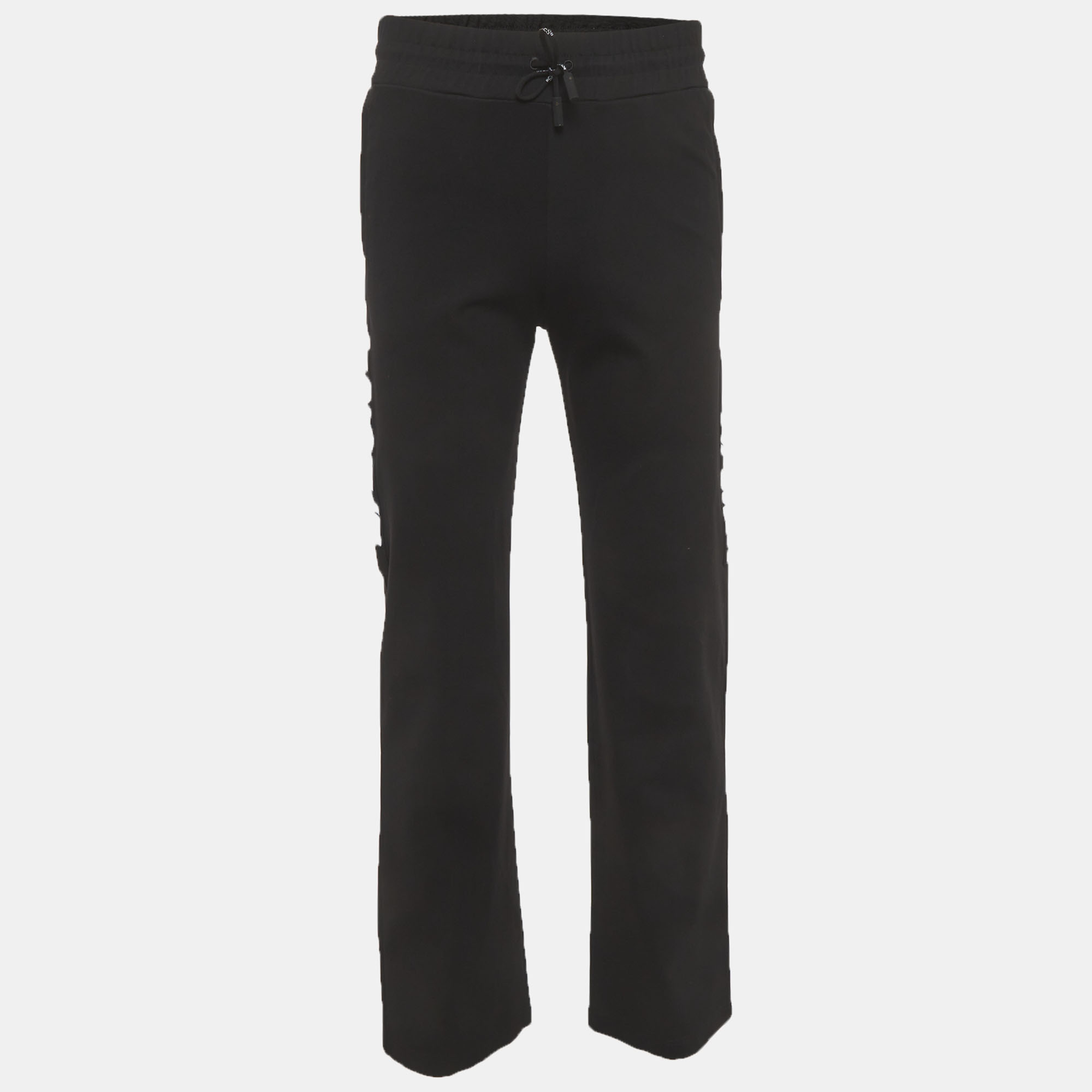 

Off-White Black Jersey Side Logo Band Track Pants S