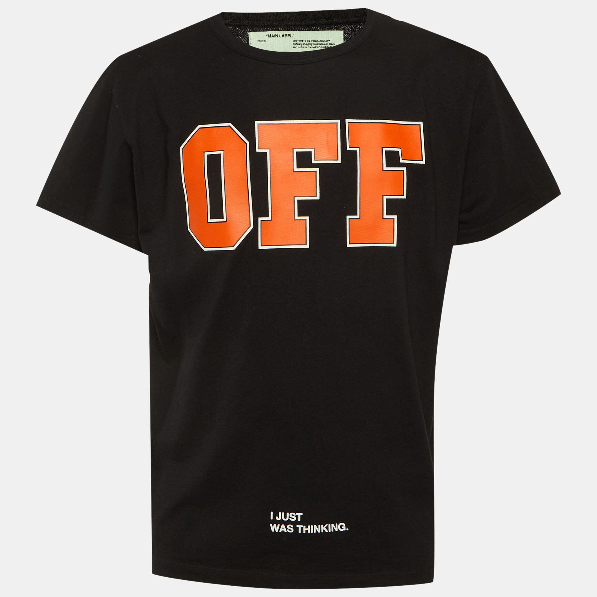 

Off-White Black OFF Print Cotton Crew Neck T-Shirt M