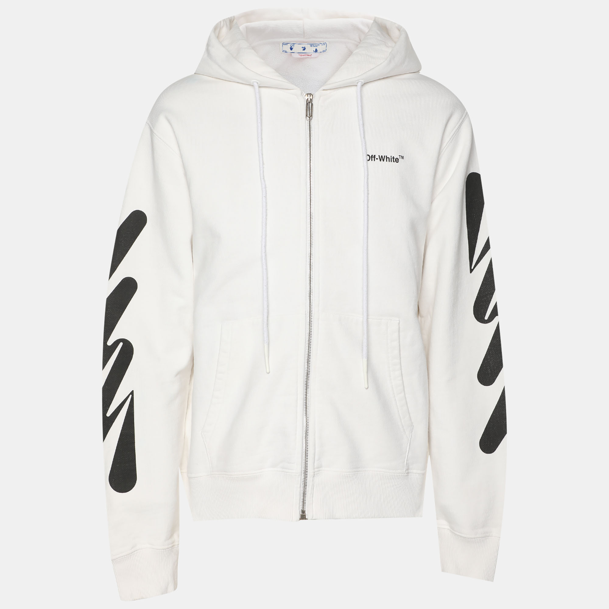 

Off-White White Knit Logo Hooded Sweatshirt M